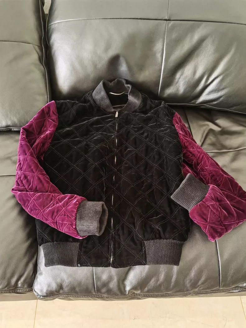 Saint laurent paris Purple velvet sleeve jacket 2506-Nextar