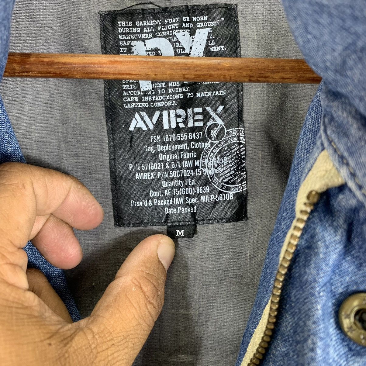 Avirex × Vintage Vintage Avirex USA Military Army Denim Button Jacket Size US M / EU 48-50 / 2 - 7 Thumbnail