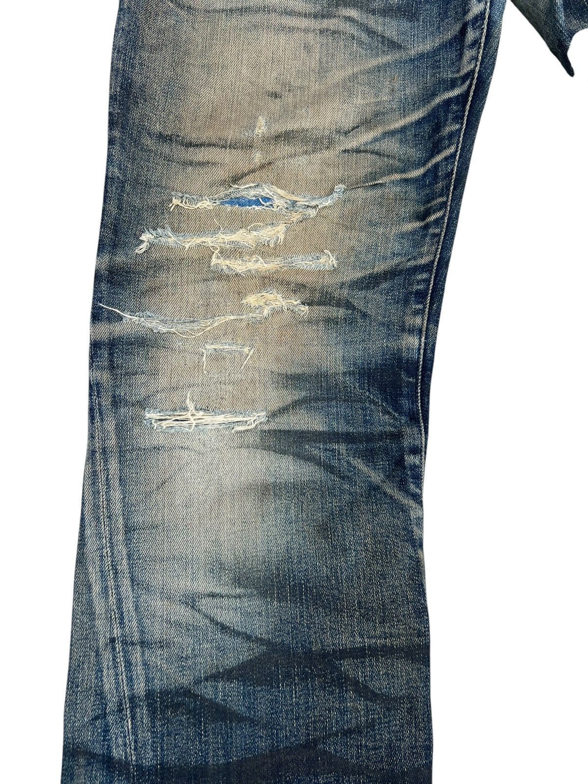 Tornado Mart Trashed Tornado Mart Japan Dirty Muddy Denim Jeans Distress Size US 33 - 7 Thumbnail