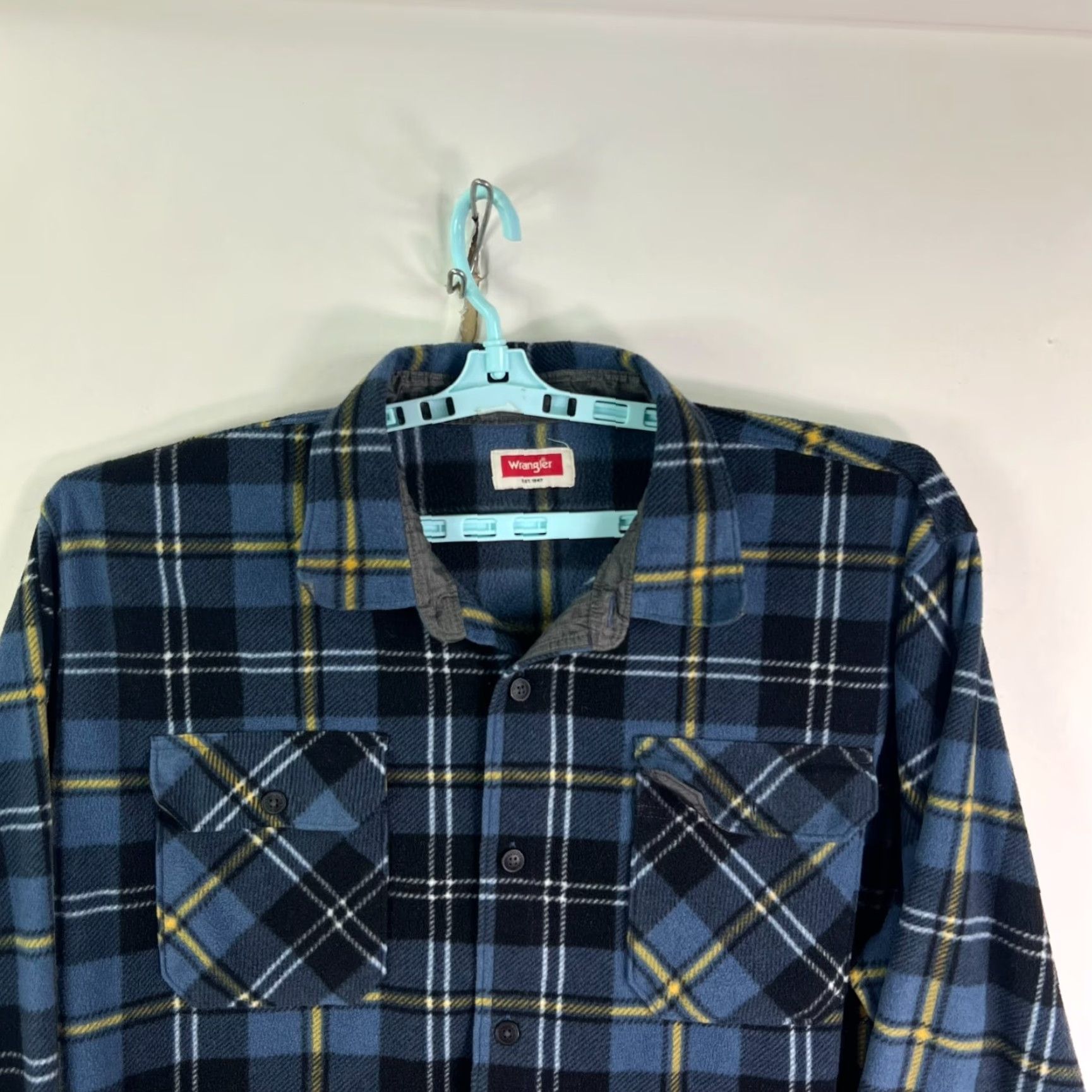 Wrangler VINTAGE Wrangler Fleece Plaid Button-Up Shirt Men’s 2XL Blue Long Sleeve Casual Outdoor Size US XXL / EU 58 / 5 - 2 Thumbnail