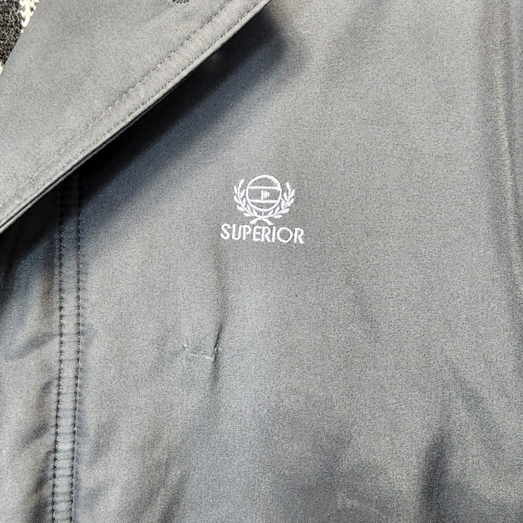 Vintage Superior Golf Mens Coat Jacket Black Lined Zip Pockets Windbreaker Outdoors Classic M L Regular Size US L / EU 52-54 / 3 - 7 Thumbnail