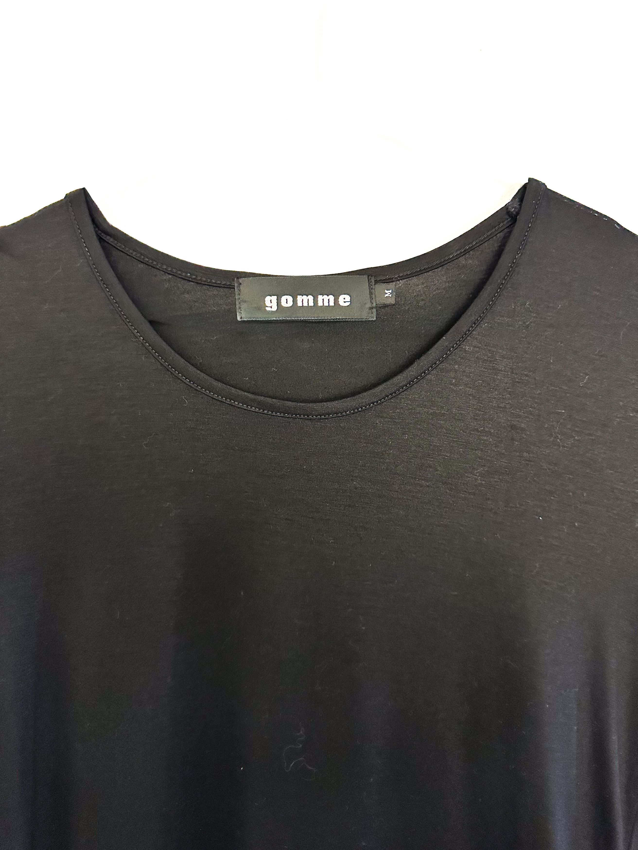 gomme VINTAGE GOMME SHEER BLACK T SHIRT Size M / US 6-8 / IT 42-44 - 3 Thumbnail