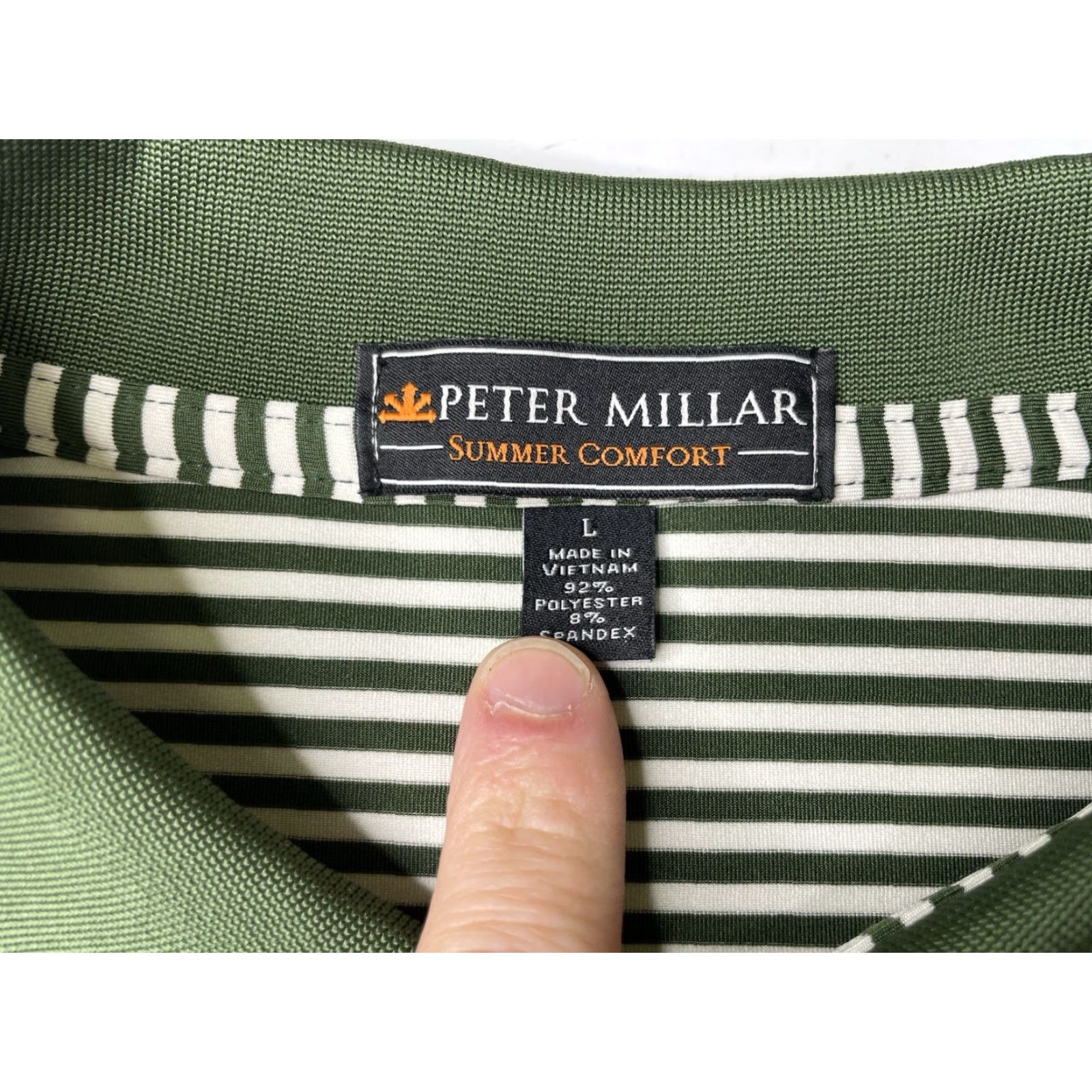 Peter Millar Peter Millar Summer Comfort Mens L Striped Polo Shirt Mountain Ridge CC Golf Multicolor Polo Size US L / EU 52-54 / 3 - 3 Thumbnail