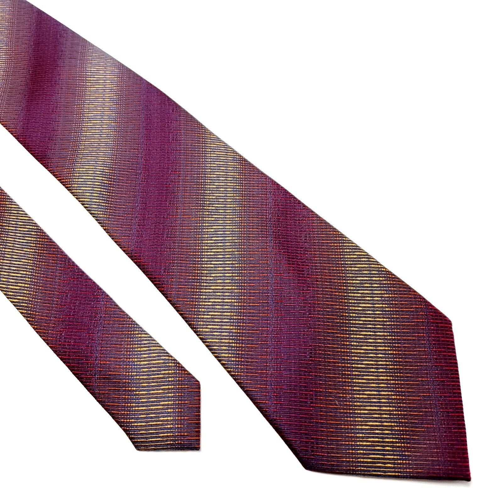 Kenneth Cole Kenneth Cole Silk Tie Red Woven Wide Size ONE SIZE - 1 Thumbnail
