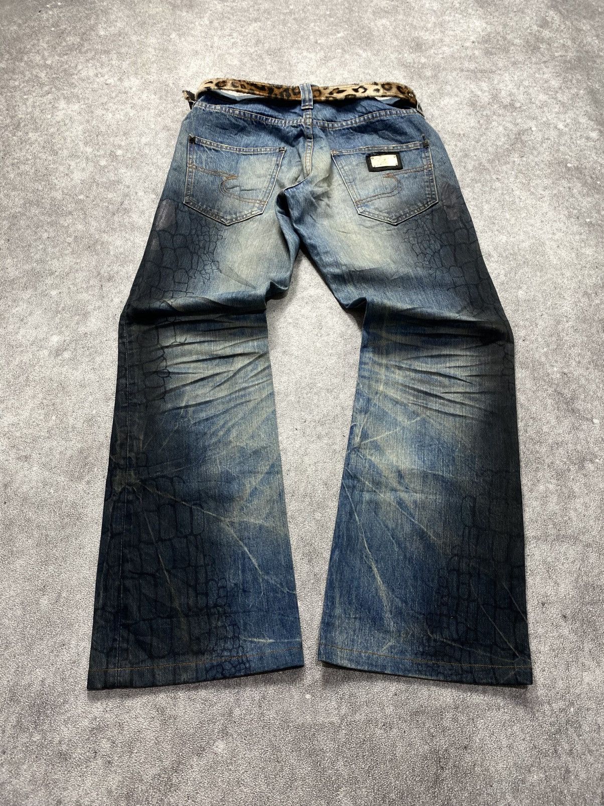 semanticdesign 2000s Semantic Design Croco clawmark Flare jean Size US 34 / EU 50 - 2 Thumbnail