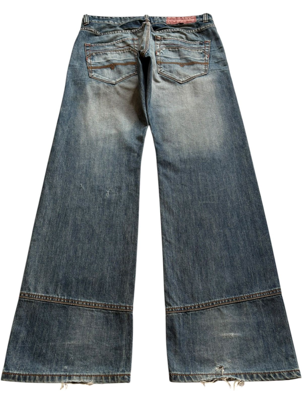 Rocawear Vintage Rocawear Mud Wash Wide Leg Distressed Baggy Jeans Size US 36 / EU 52 - 2 Thumbnail