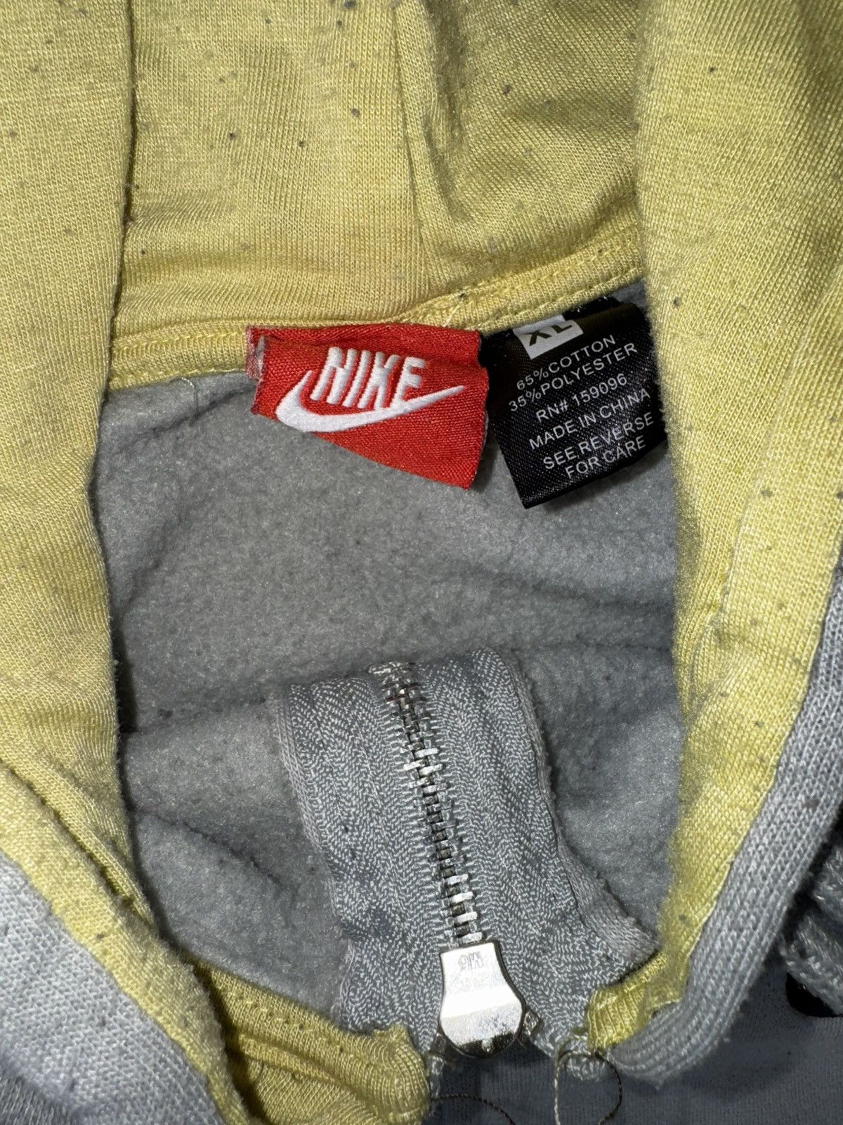 Nike × Vintage Vintage 90s Gray Full Zip Hoodie x Nike Size US XL / EU 56 / 4 - 6 Thumbnail