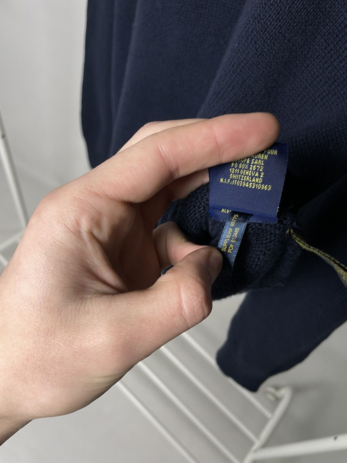 Polo Ralph Lauren Polo by Ralph Lauren High Collar Button up Blue Sweater Knit Size US M / EU 48-50 / 2 - 10 Thumbnail