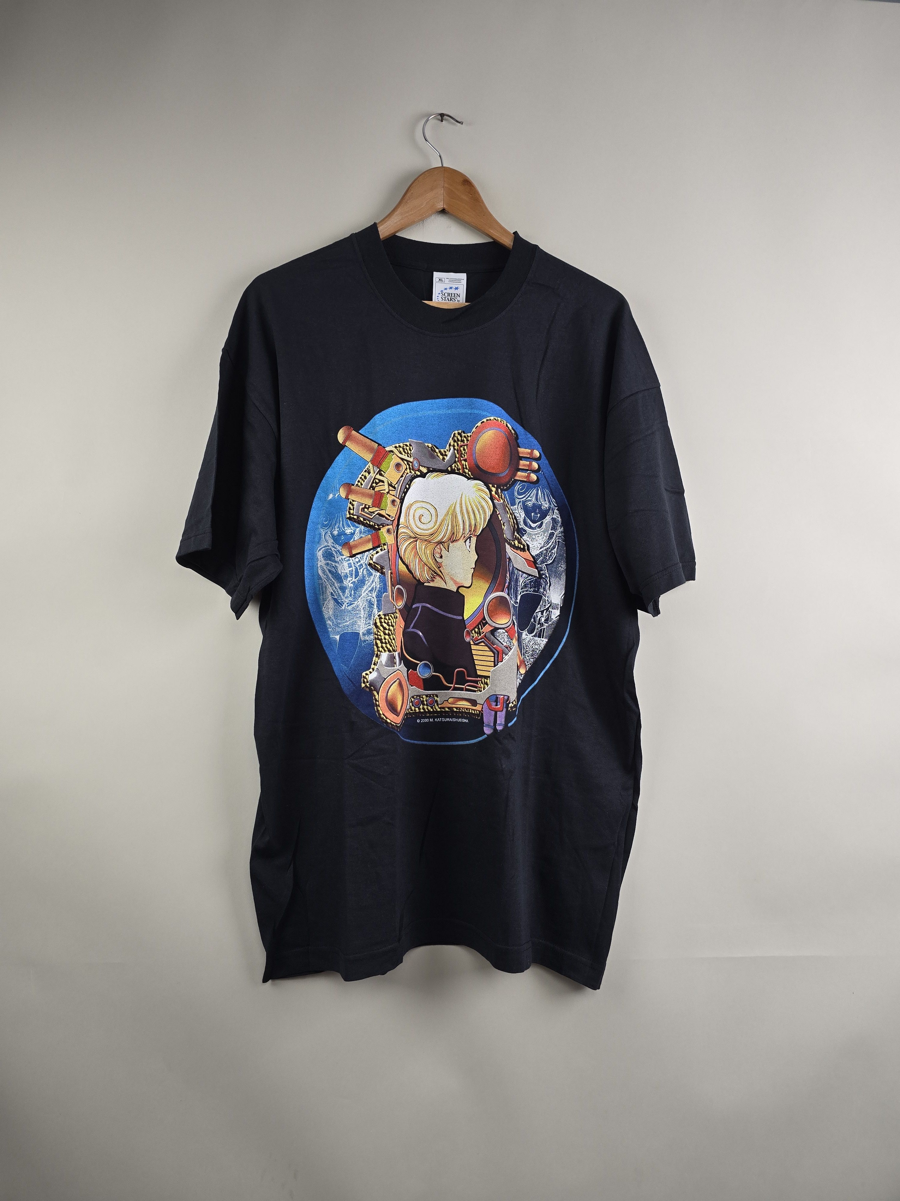 image of Anima x Movie 2000 Video Girl Ai Vintage Screen Stars Anime Tee XL in Black, Men's