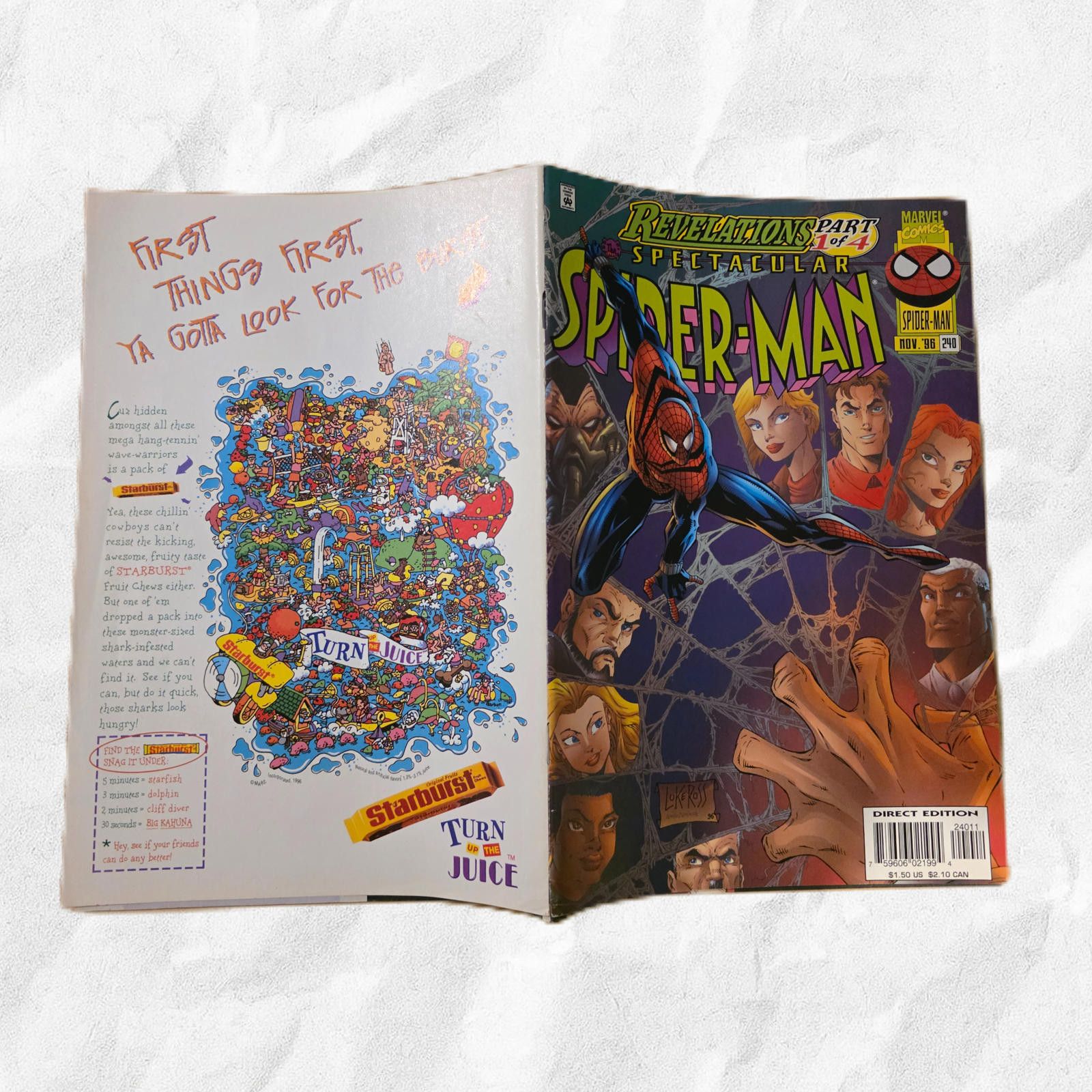 Marvel Comics Spectacular Spider‑Man #240 1996 Good Revelations Comic (C) Size ONE SIZE - 2 Thumbnail