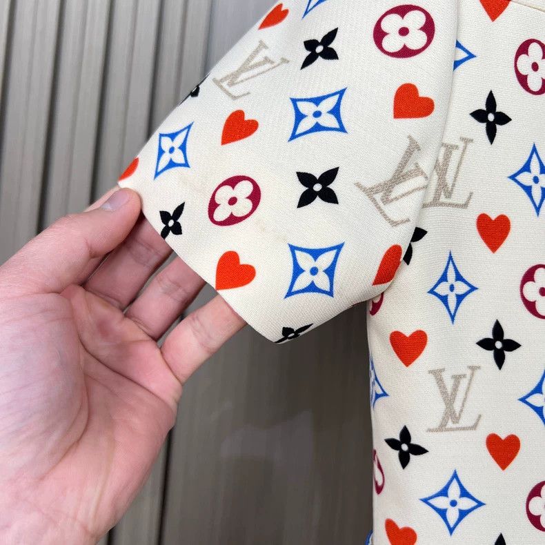 Louis Vuitton LOUIS VUITTON Full-print wool dress with presbyopia dress 2 Size XS / US 0-2 / IT 36-38 - 4 Thumbnail