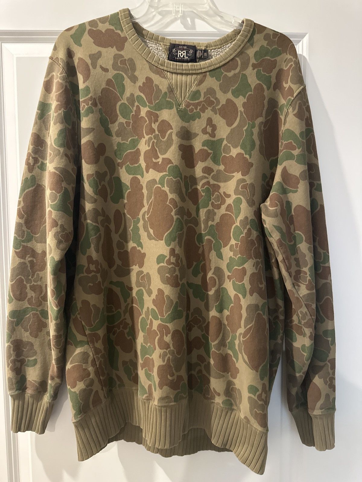 RRL Duck Camo crewneck sweatshirt-size XXL