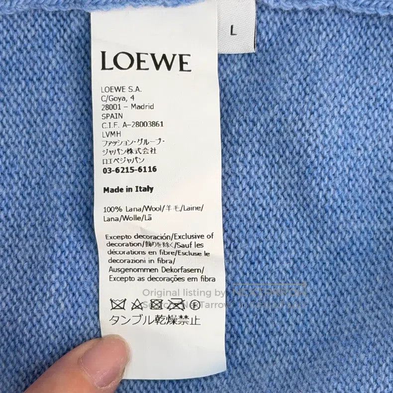 Loewe Loewe Blue Patchwork Embroidered Logo Asymmetrical Wool Sw Size L / US 10 / IT 46 - 6 Thumbnail