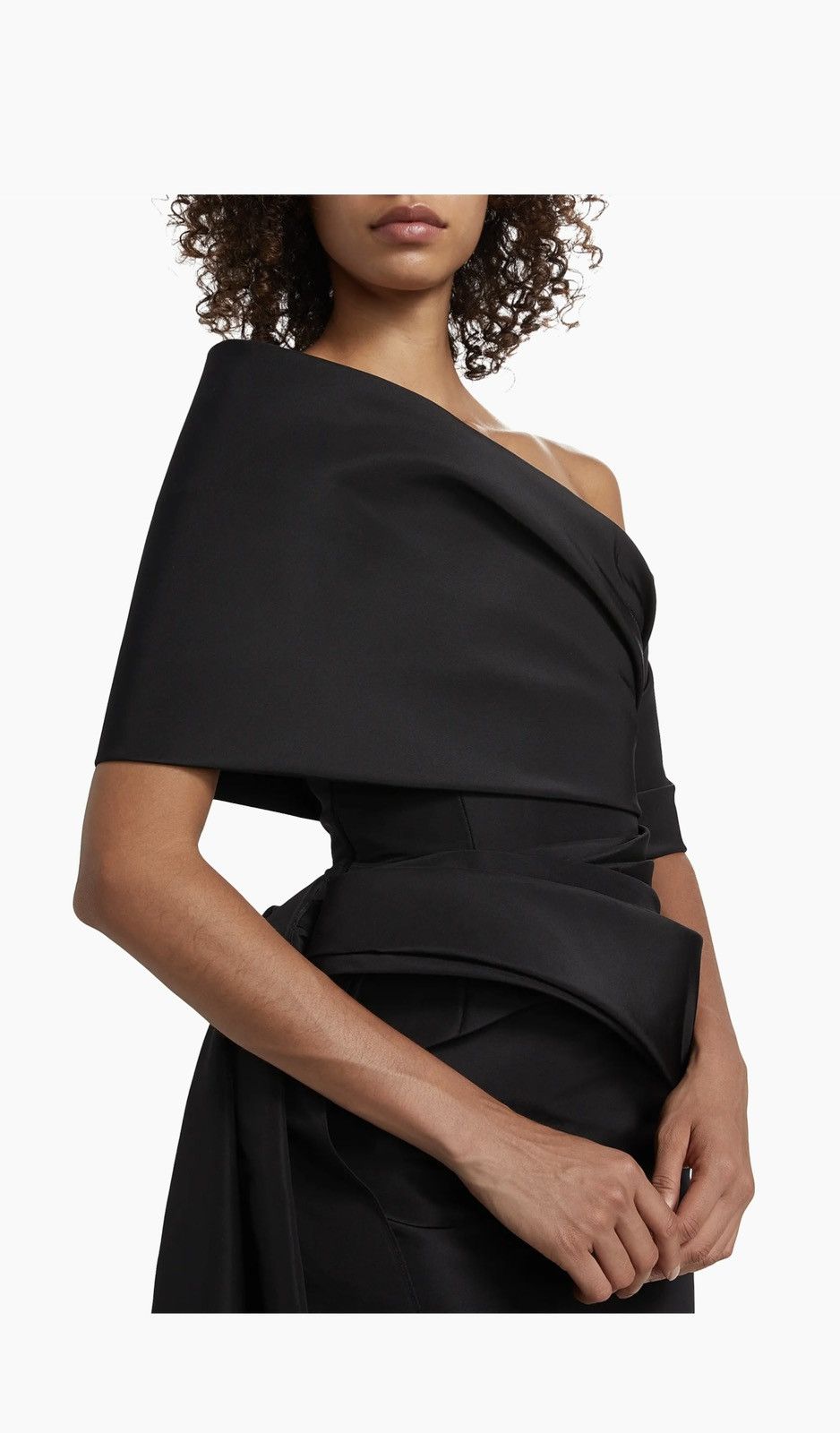 Oscar De La Renta Oscar de la Renta Black One-Shoulder Gown Size L / US 10 / IT 46 - 4 Thumbnail
