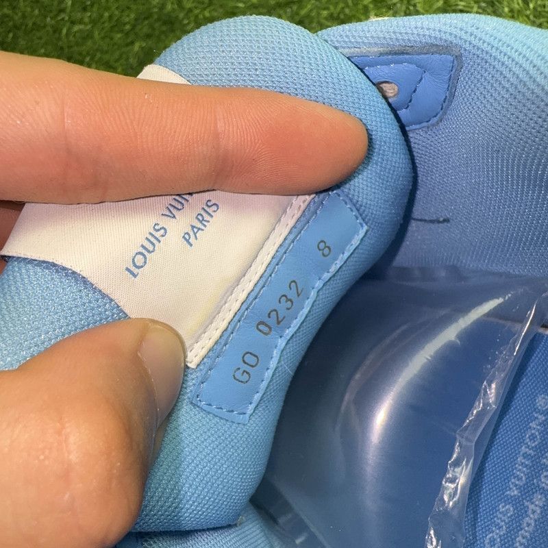 Louis Vuitton Louis Vuitton Trainer Blue and White Fashion Sneakers -2508 Size US 8.5 / EU 41-42 - 2 Thumbnail