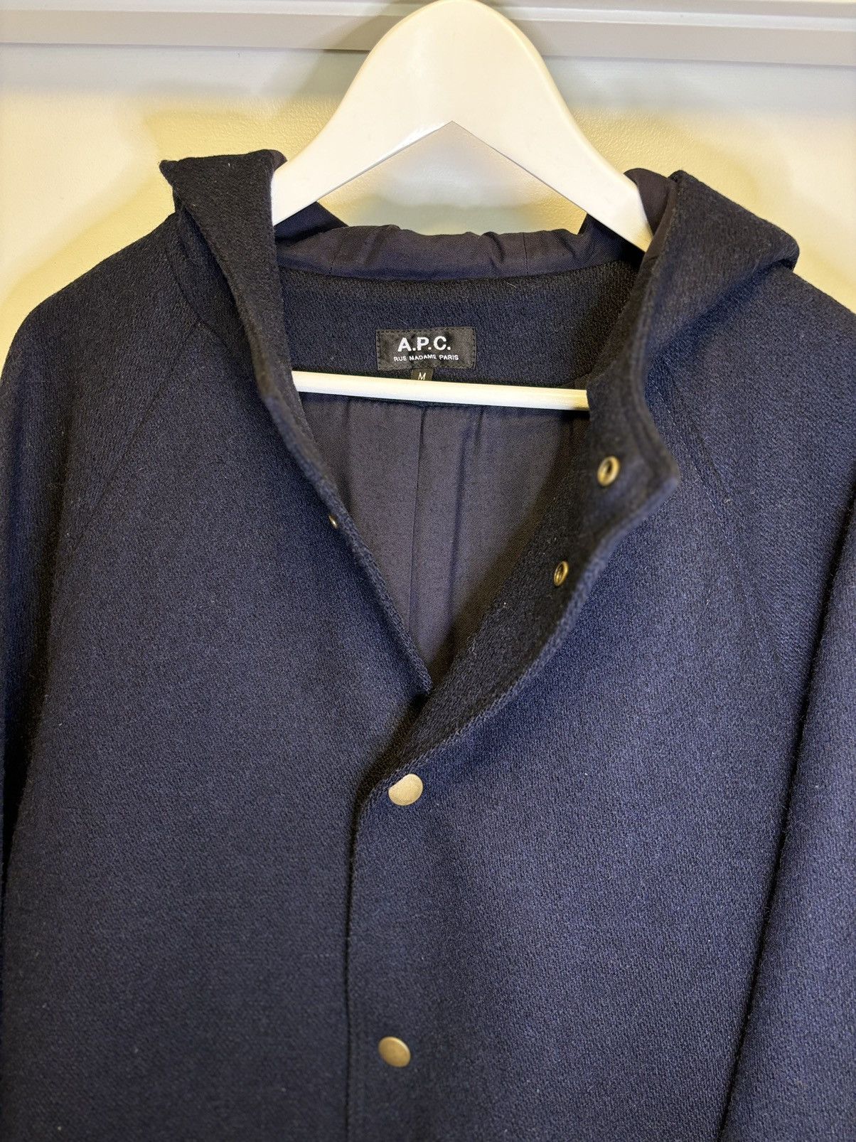 A.P.C. A.P.C. Hooded Coat Navy Size US M / EU 48-50 / 2 - 3 Thumbnail