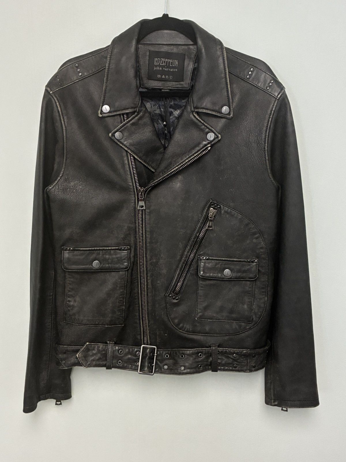 John Varvatos Led Zeppelin leather biker jacket EU 52 USA 42 Size US L / EU 52-54 / 3 - 11 Thumbnail