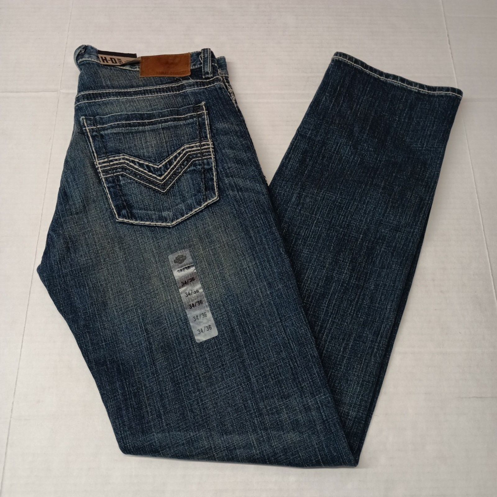 Harley Davidson H-D Jeans Men's Size 34x36 Blue Straight Leg