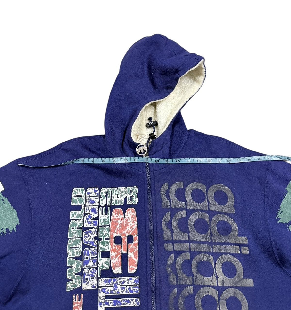 Adidas Vtg🌟Adidas Big Logo Sherpa Inner Hoodies Zipper Jacket Size US M / EU 48-50 / 2 - 17 Thumbnail