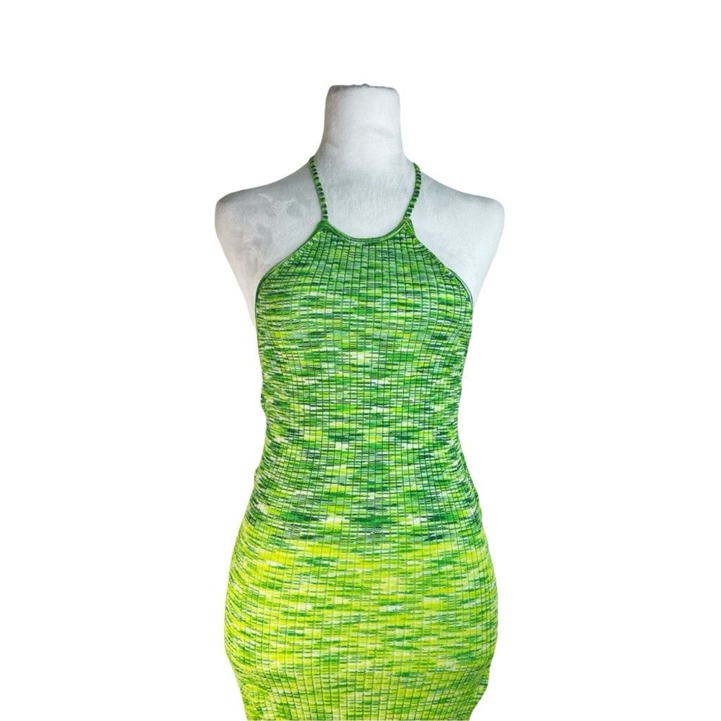 future collective green dress Future collective womens slip green dress with lace NWT