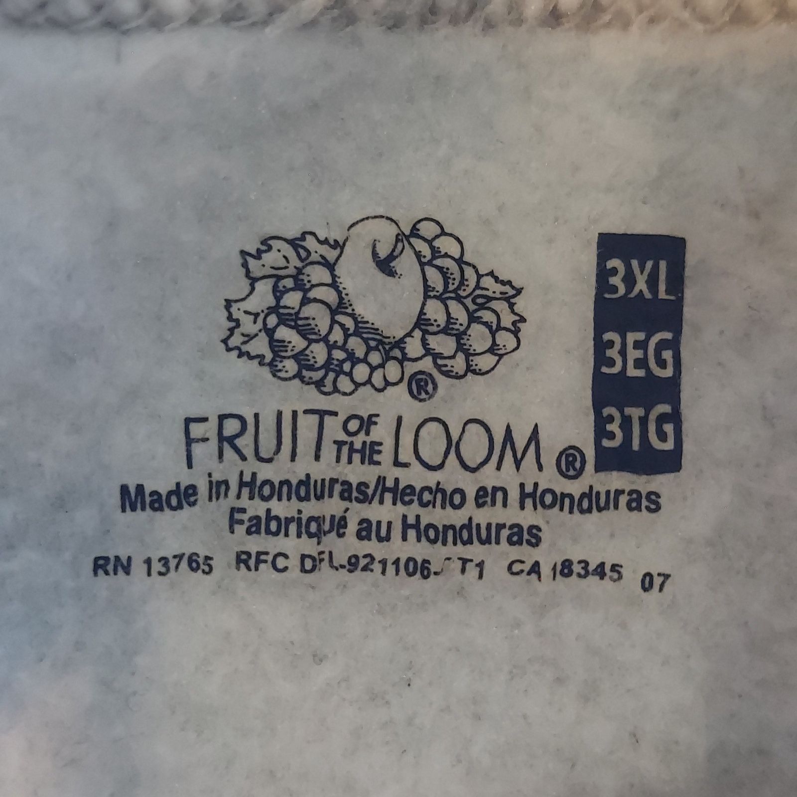 Fruit Of The Loom Hoodie Sweatshirt Men's 3XL Gray Long Sleeve FOTL Full Zip Size US XXL / EU 58 / 5 - 6 Thumbnail