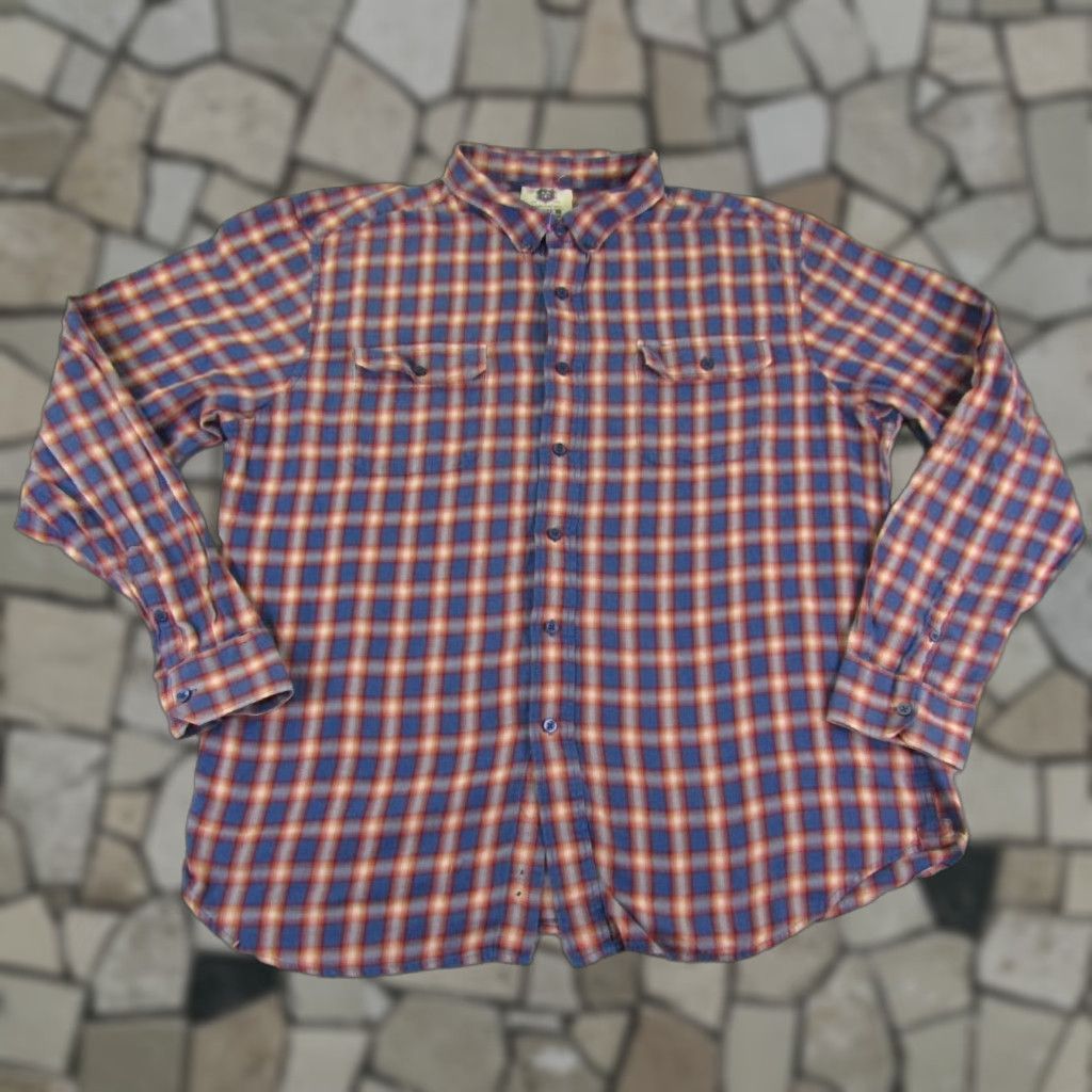 Levi's Levi's Men's Shirt 2XL Casual Workwear Plaid Cotton Twill Button-Up Long Sleeve Blue Size US XXL / EU 58 / 5 - 1 Thumbnail