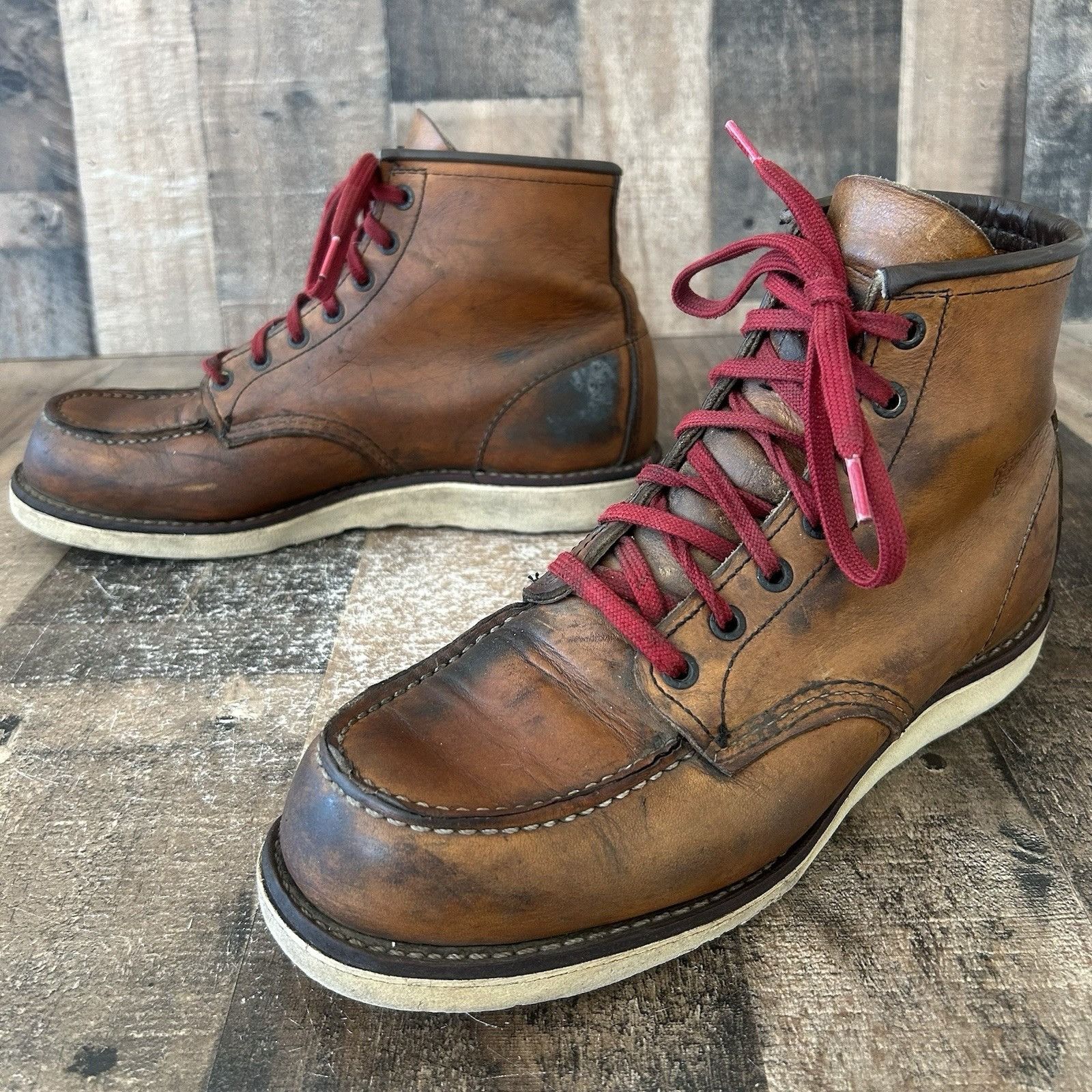 Red Wing 10875 Moc Toe Leather Lace Up Work Boots Mens 9 EE display picture 1
