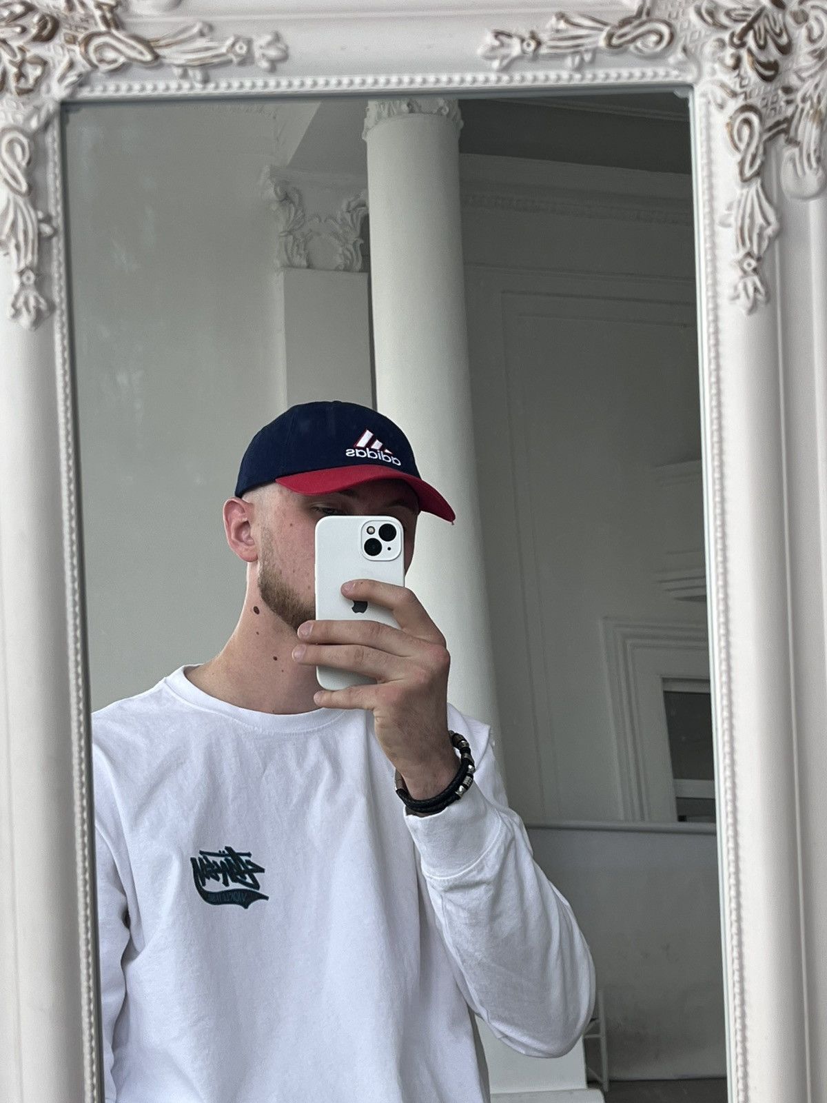 Adidas × Vintage Vintage Adidas Perfomance Cap Y2K Red Navy Hat sk8 rare Size ONE SIZE - 2 Thumbnail