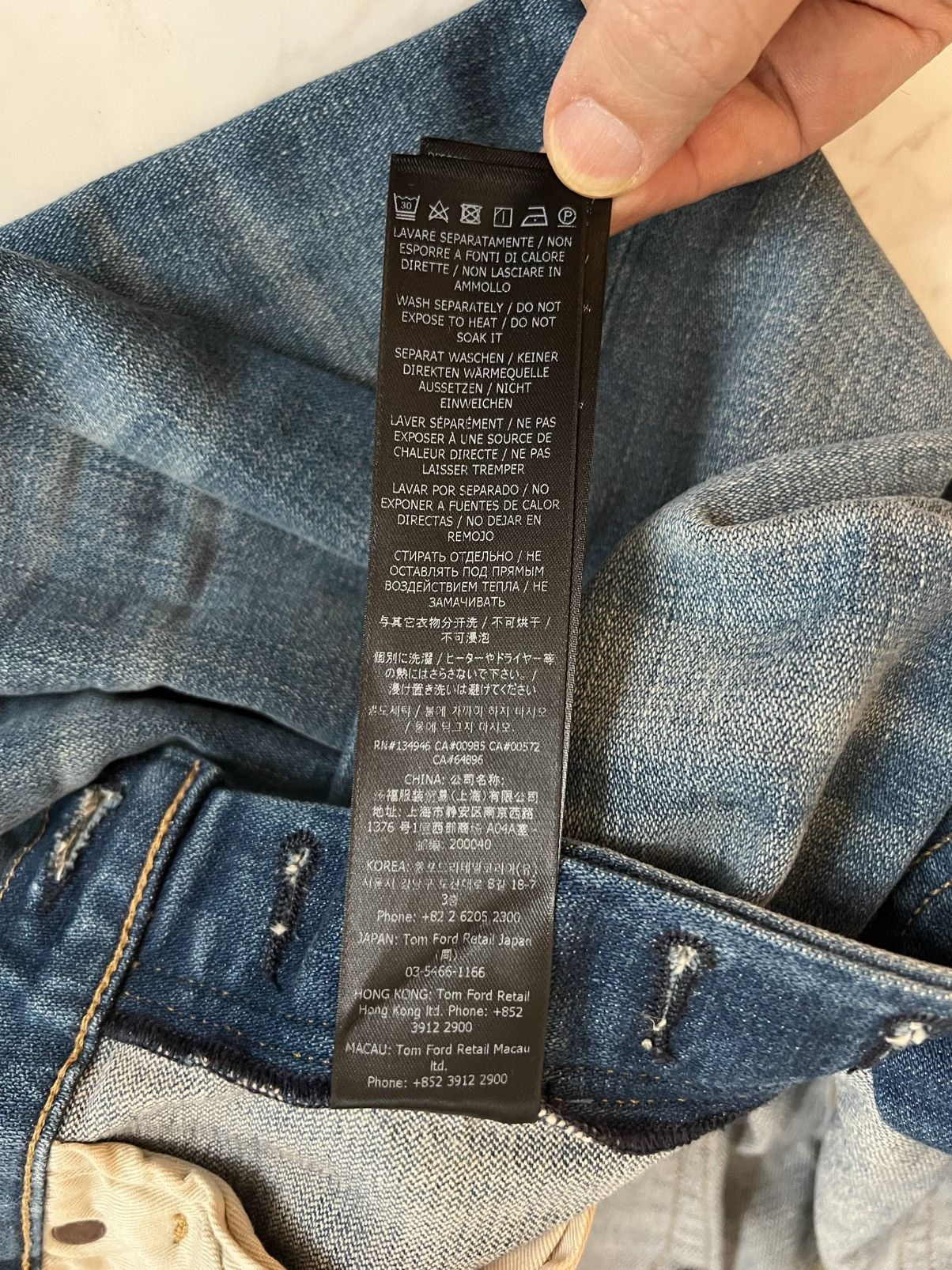 Tom Ford Tom Ford Standard Fit Whashed Blue Jean 34 98% Cotton Size US 34 / EU 50 - 13 Thumbnail