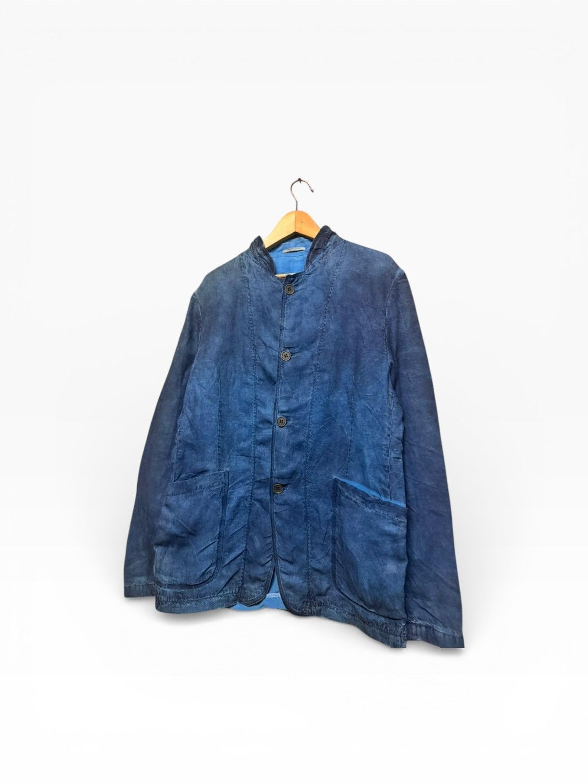 Armani Collezioni Authentic🔥Armani Collezioni Indigo Dyed Buttoned Casual Size US M / EU 48-50 / 2 - 4 Thumbnail