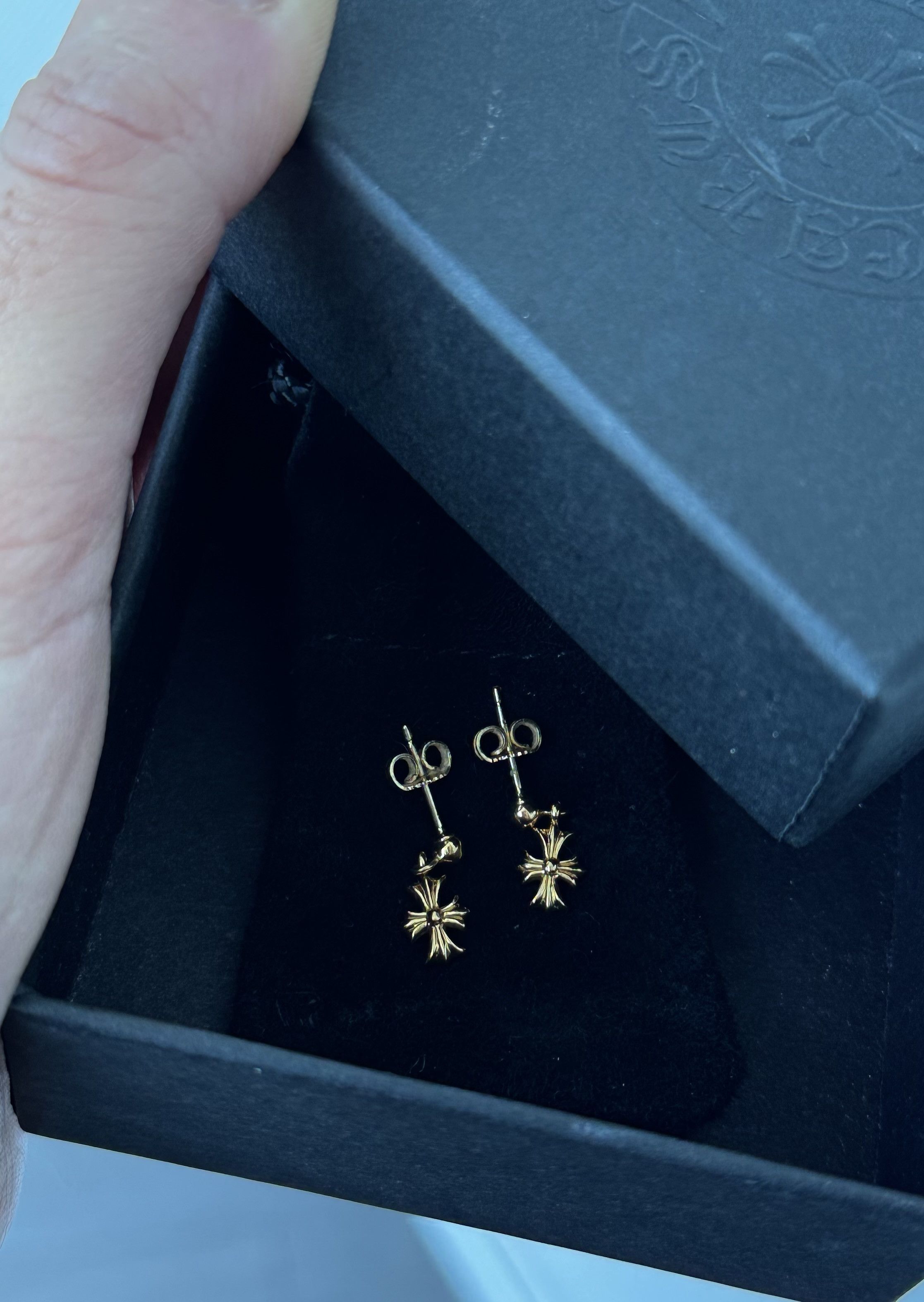 Chrome Hearts CHROME HEARTS TINY E 22K EARRINGS Size ONE SIZE - 3 Thumbnail