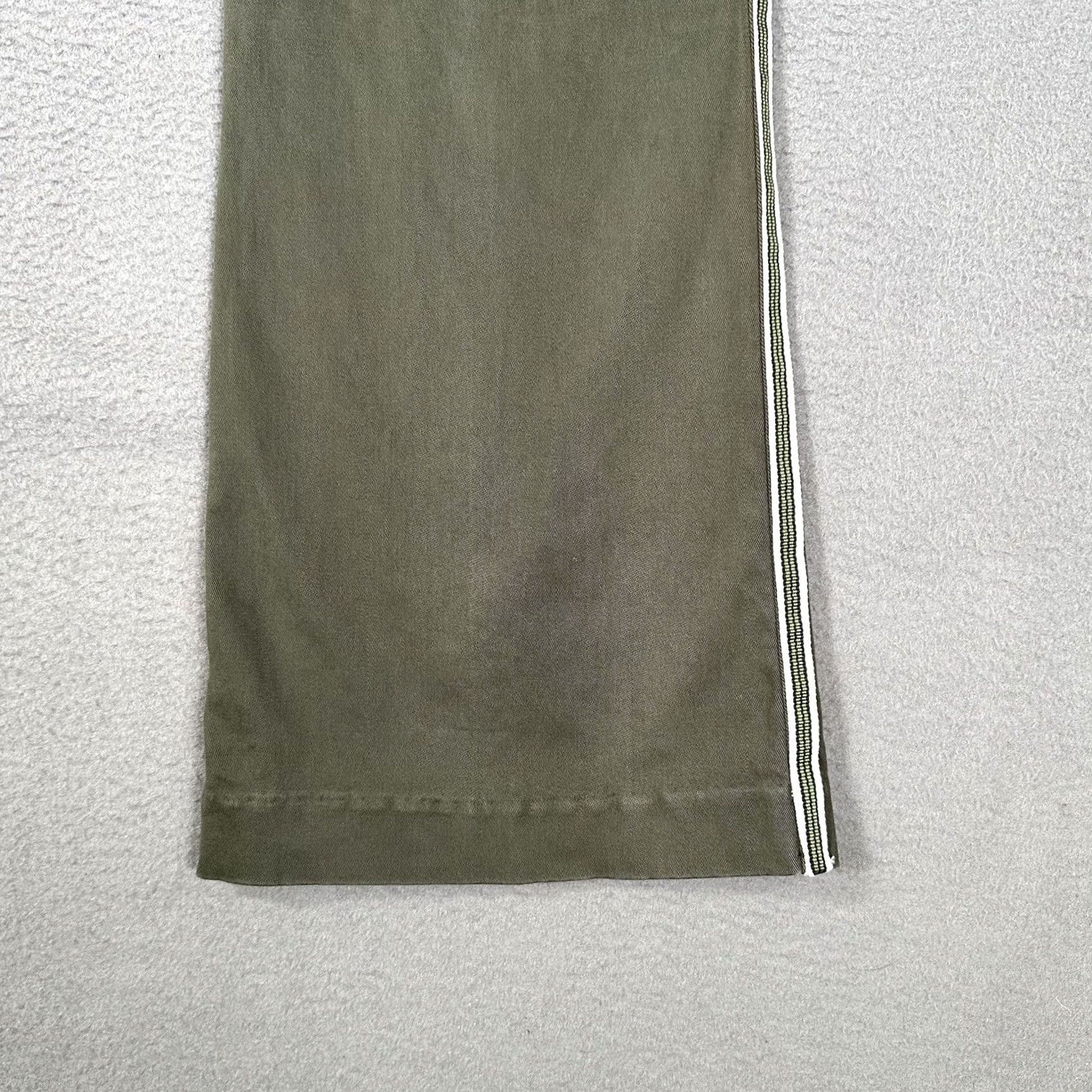 Anthropologie Anthropologie Level 99 Pants Women's 25 Olive Green Bootcut Stripe Hook and Eye Size 42" / US 20 - 6 Thumbnail