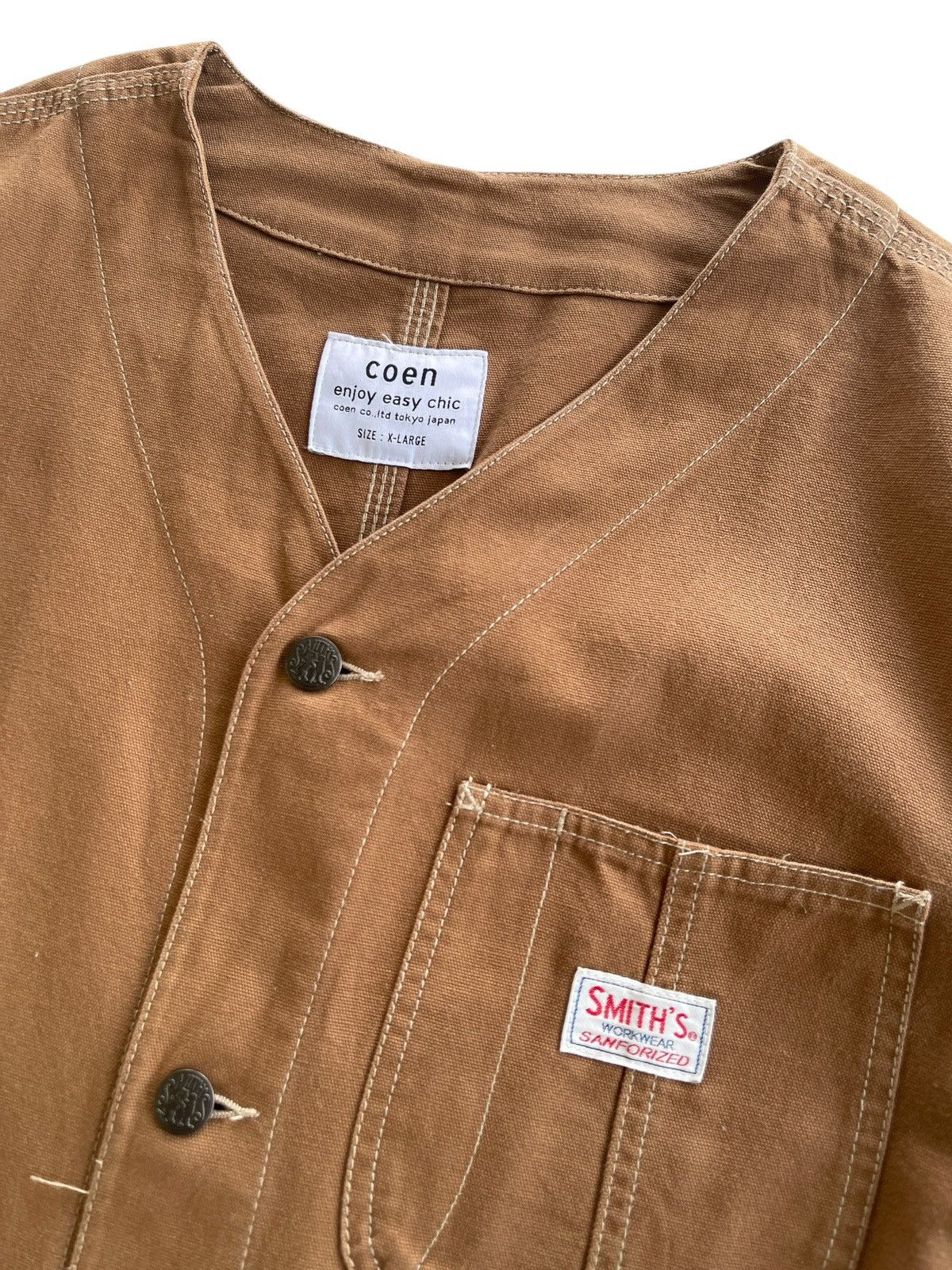Japanese Brand COEN x SMITH Sanforized Workers Chore Jacket Size US XL / EU 56 / 4 - 8 Thumbnail
