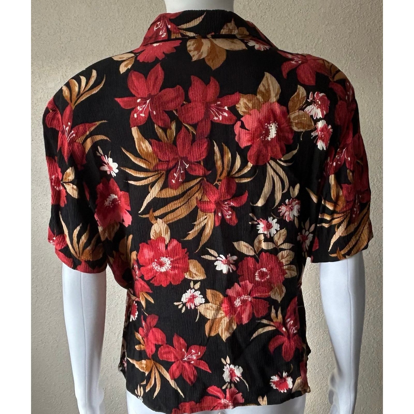 Other White Stag | Women’s Floral Button Down Shirt | 14 Size XL / US 12-14 / IT 48-50 - 2 Thumbnail