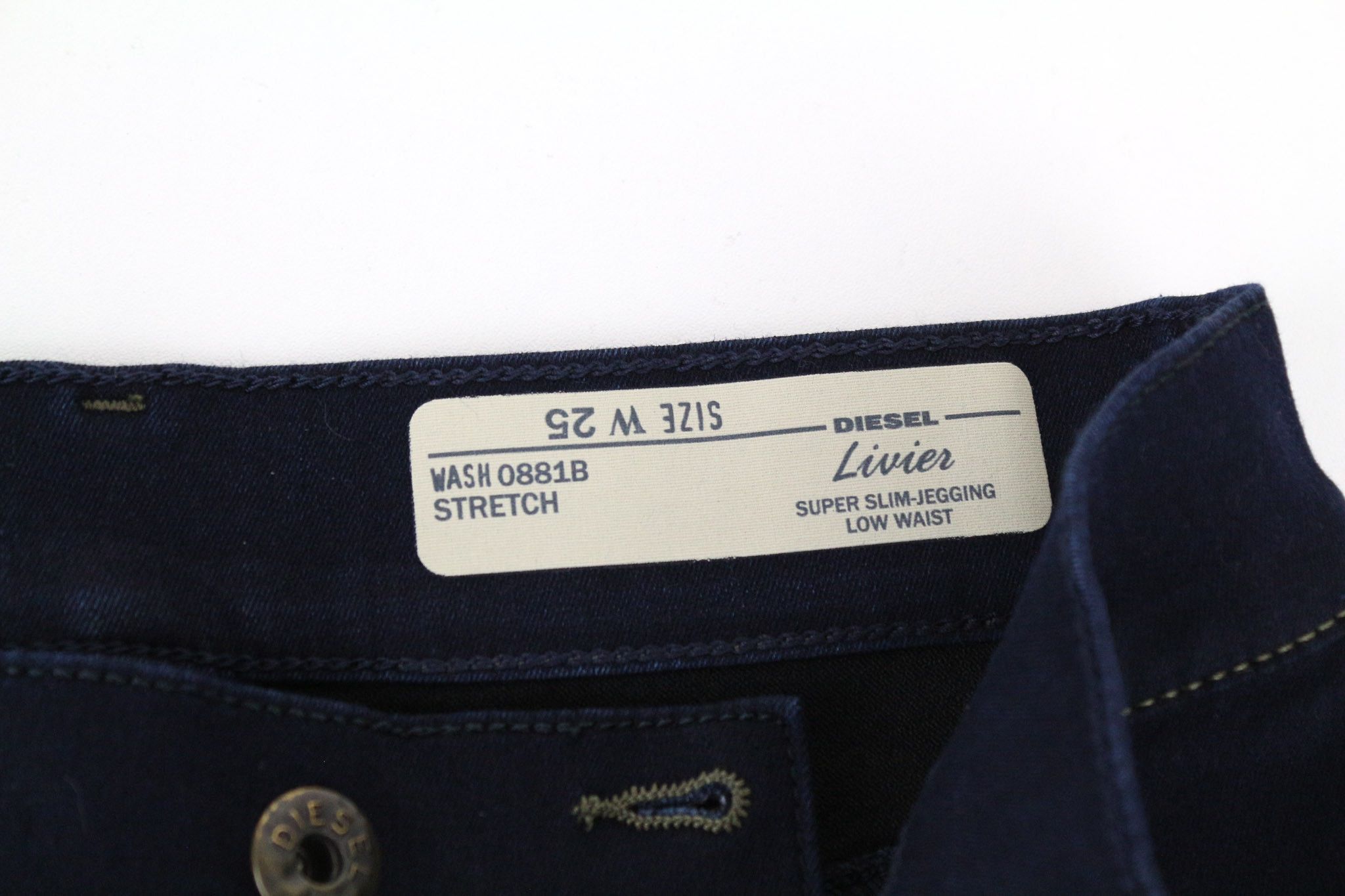 Diesel LIVIER 0881B W25 Blue Stretch Jegging Jeans 69893 Size 25" / US 0 / IT 36 - 6 Thumbnail
