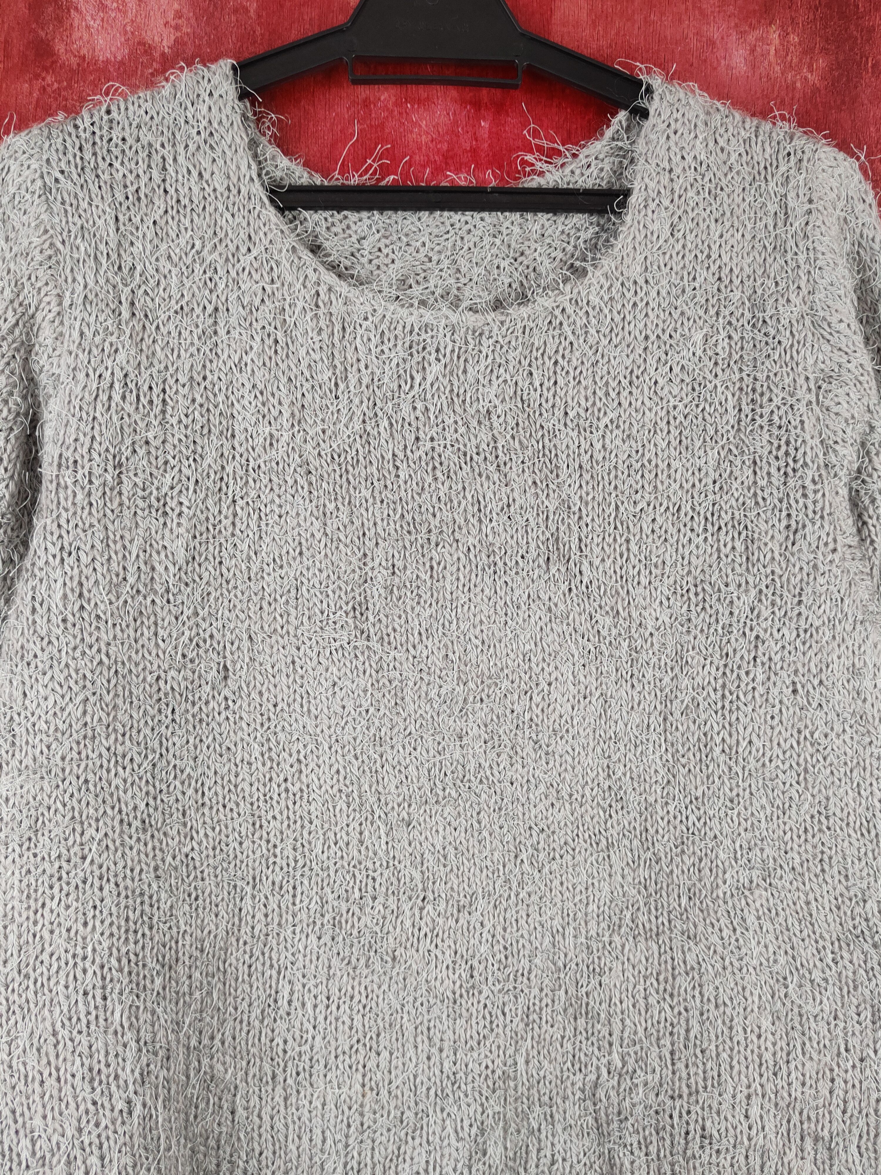 Japanese Brand × Vintage Japanese Brand Gray Shag Shaggy Fur Mohair Knitwear #S1914 Size M / US 6-8 / IT 42-44 - 2 Thumbnail