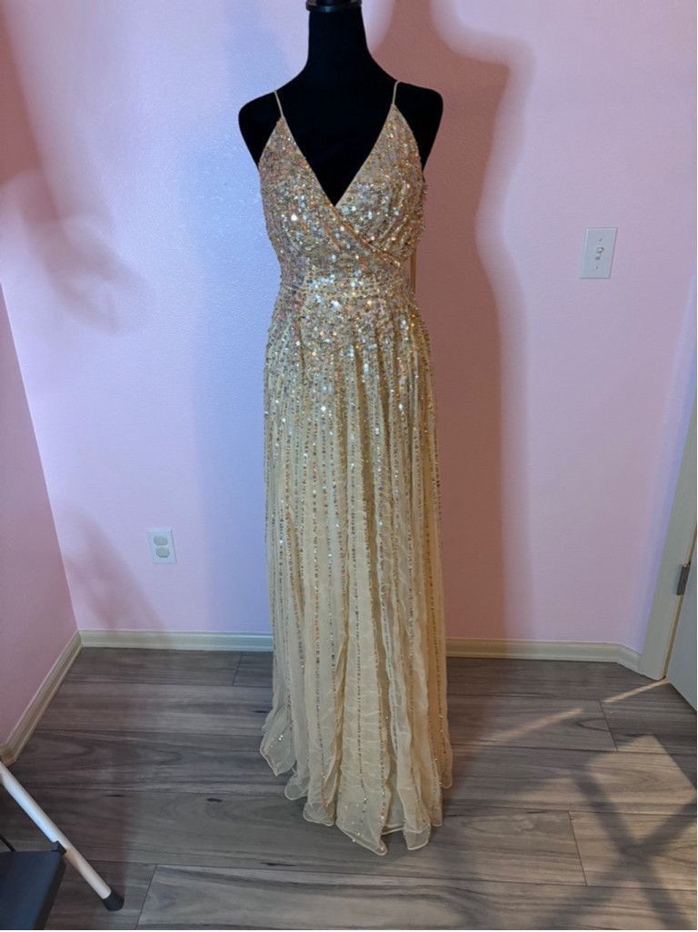 Mac Duggal Women's Mac Duggal Gold Dress Size 2 Size XS / US 0-2 / IT 36-38 - 4 Thumbnail