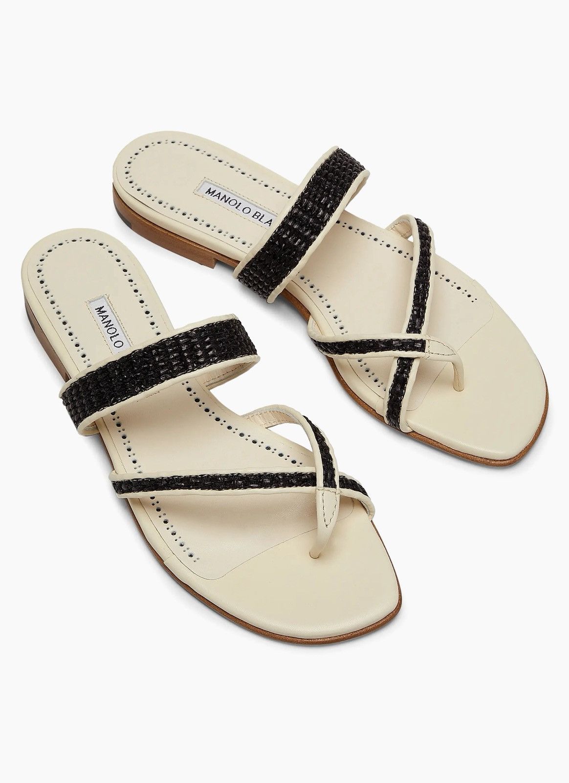 Manolo Blahnik Manolo Blahnik Susara Leather Sandals size 36 Size US 6 / IT 36 - 1 Thumbnail