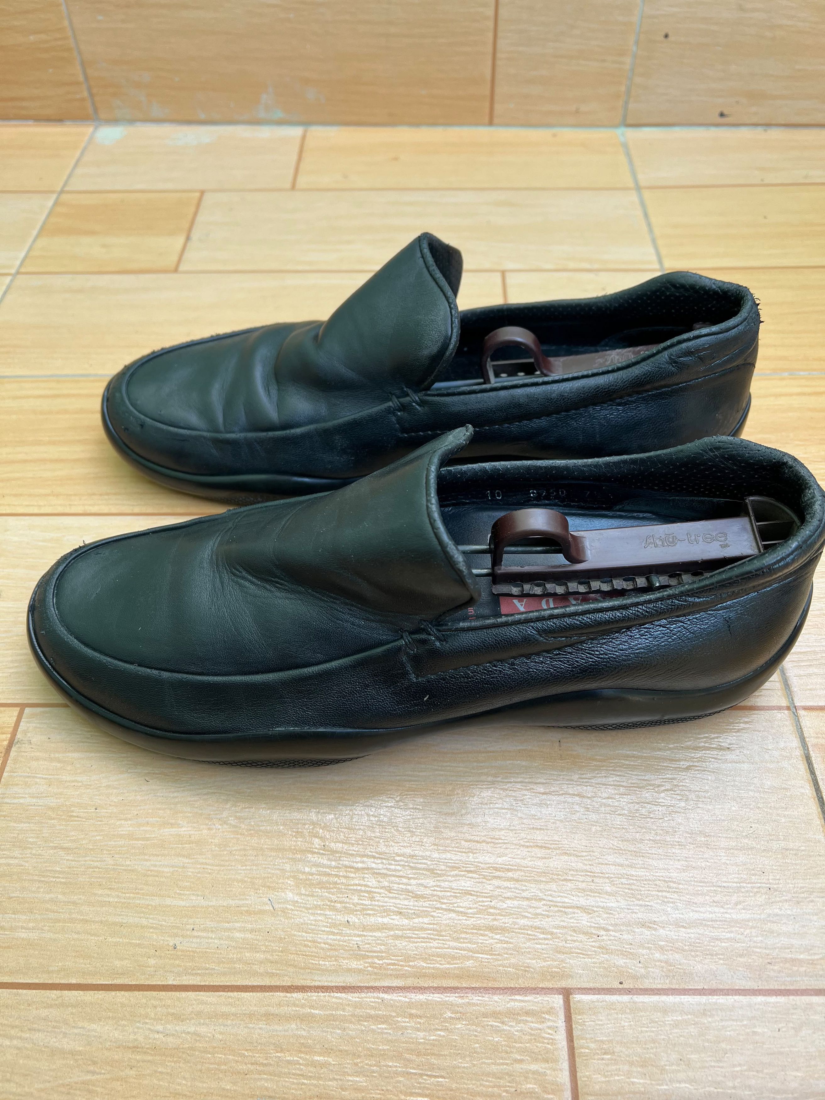 Prada Prada Sport Driving Black Leather Loafers Sz 7.5 UK Size US 8.5 / EU 41-42 - 3 Thumbnail