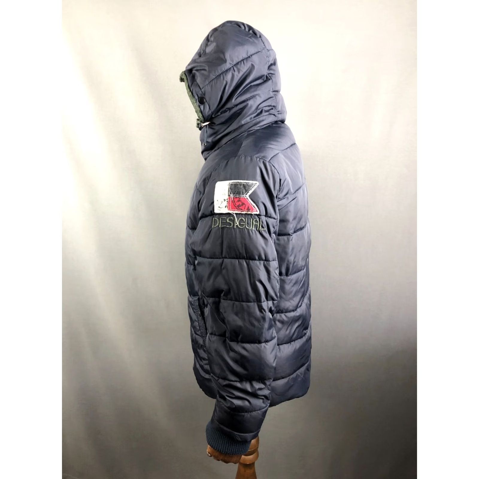 Desigual Desigual Jacket Mens M Blue Full Zip Padded Polyamide Dark Men Size Double Hooded Size US M / EU 48-50 / 2 - 2 Thumbnail