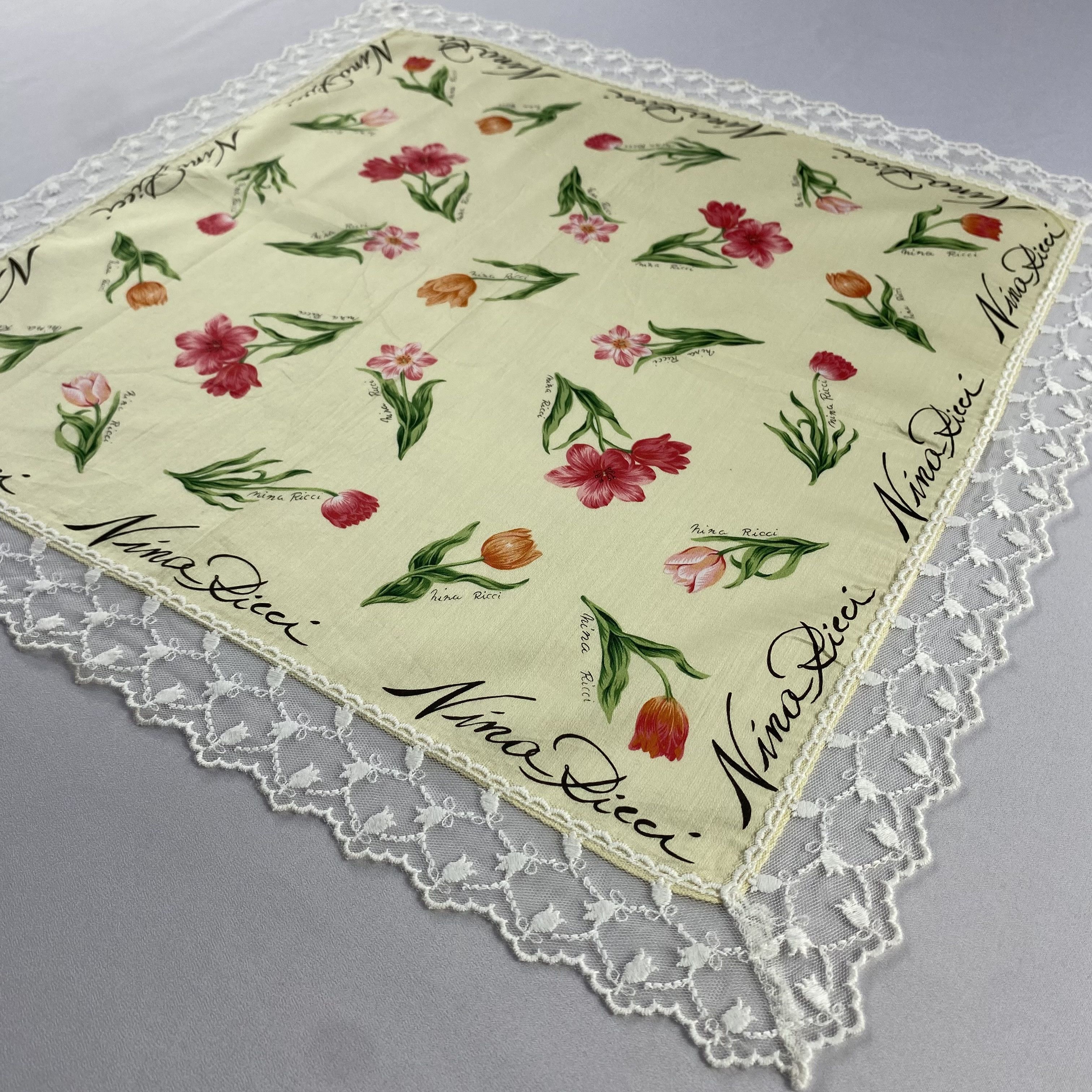 Nina Ricci × Vintage Nina Ricci Handkerchief / Neckerchief / Bandana-P788 Size ONE SIZE - 2 Thumbnail