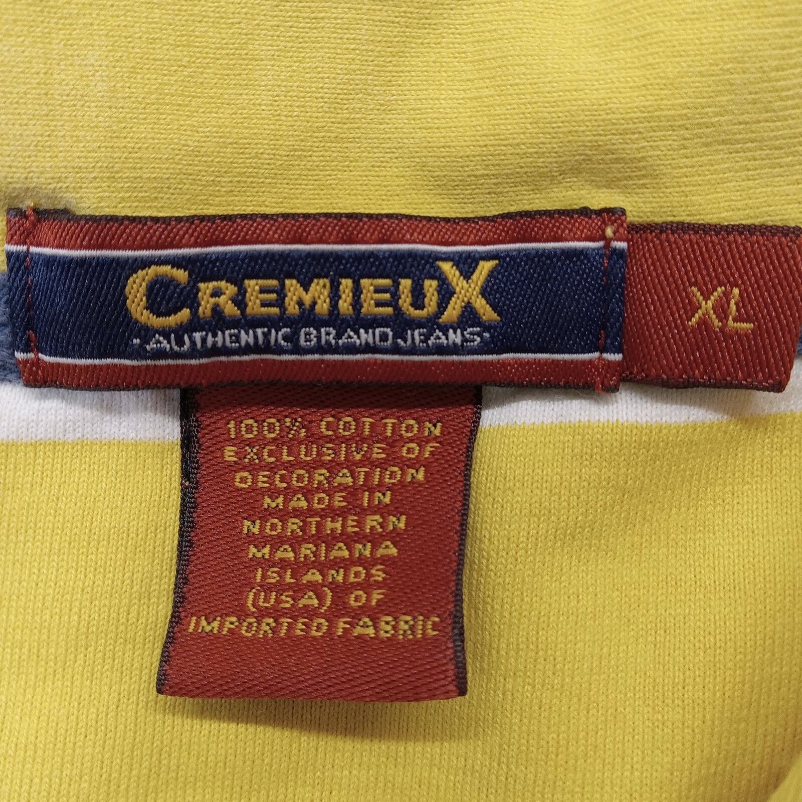 Cremieux Cremieux Polo Shirt XL 2 Button Short Sleeve Yellow Stiped Size US XL / EU 56 / 4 - 5 Thumbnail