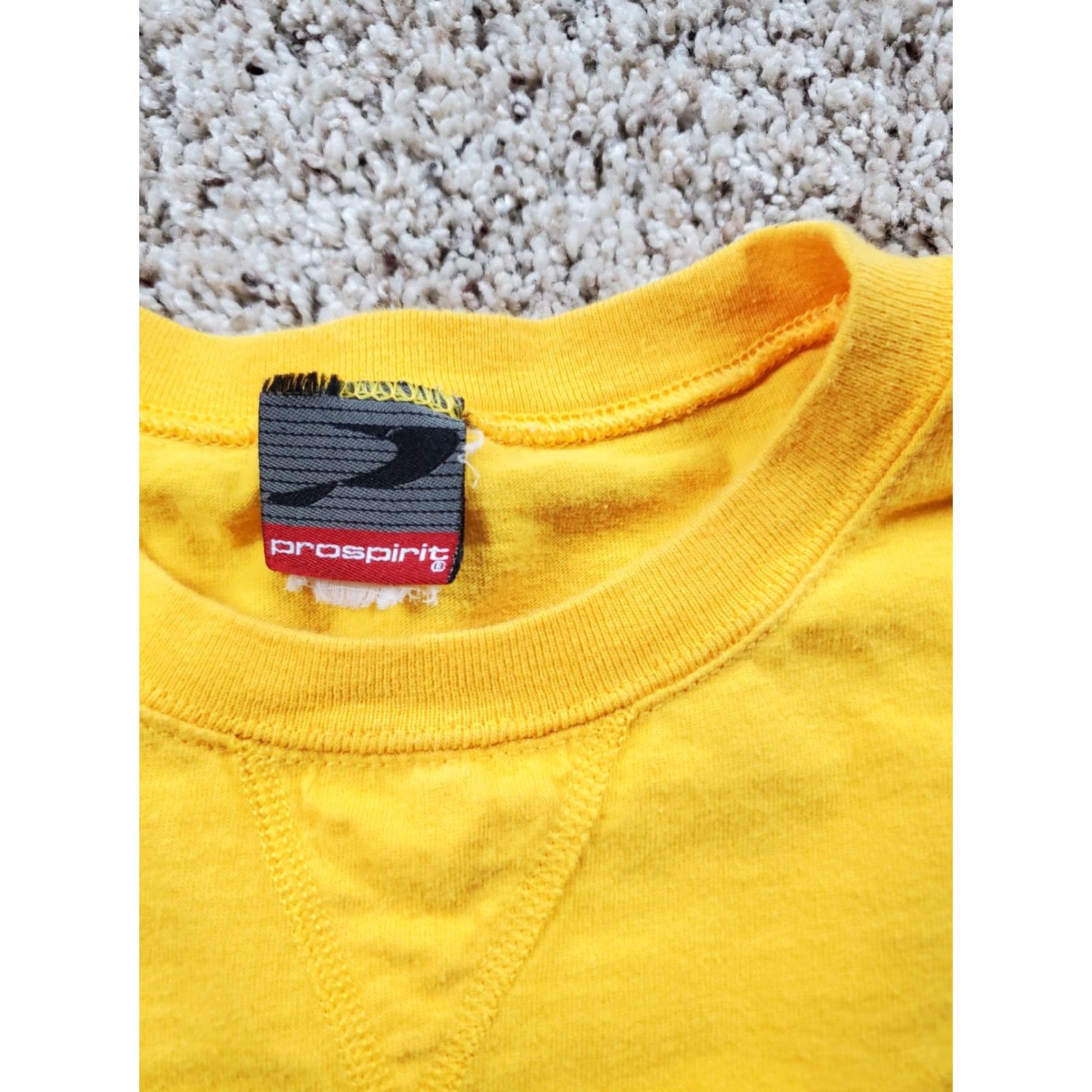 ESPIRIT VINTAGE Pro Spirit T Shirt L Mens Yellow Short Sleeve Spirit Pro Spirit Shirt Mens L Yellow Vintage 90s Concert Football Boats? Size US L / EU 52-54 / 3 - 3 Thumbnail