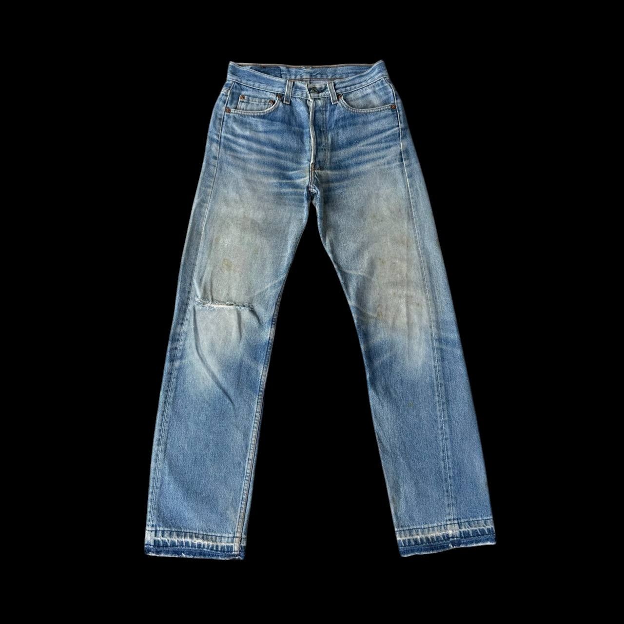 Levi's VTG LEVIS 501 YEARS 93 DISTRESSED DENIM KURT COBAIN STYLE Size US 28 / EU 44 - 1 Thumbnail
