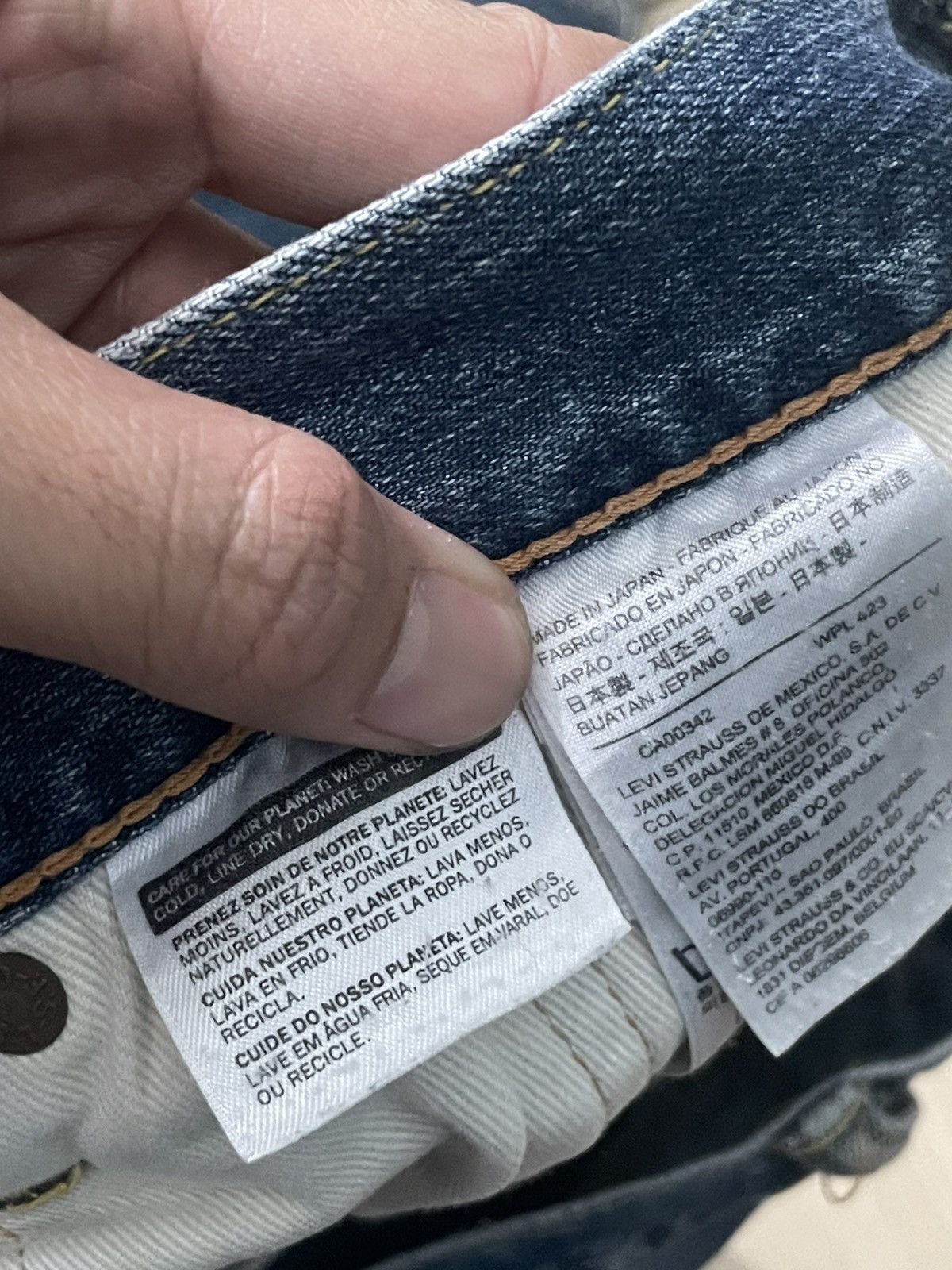 Levi's Vintage Clothing Levis selvedge Made in japan distressed Size US 33 - 5 Thumbnail