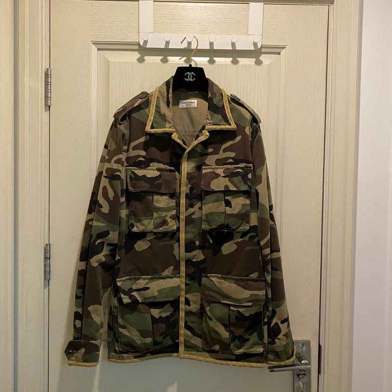 Saint Laurent Paris Saint Laurent Camo Military Jacket-dmc Size US M / EU 48-50 / 2 - 1 Thumbnail