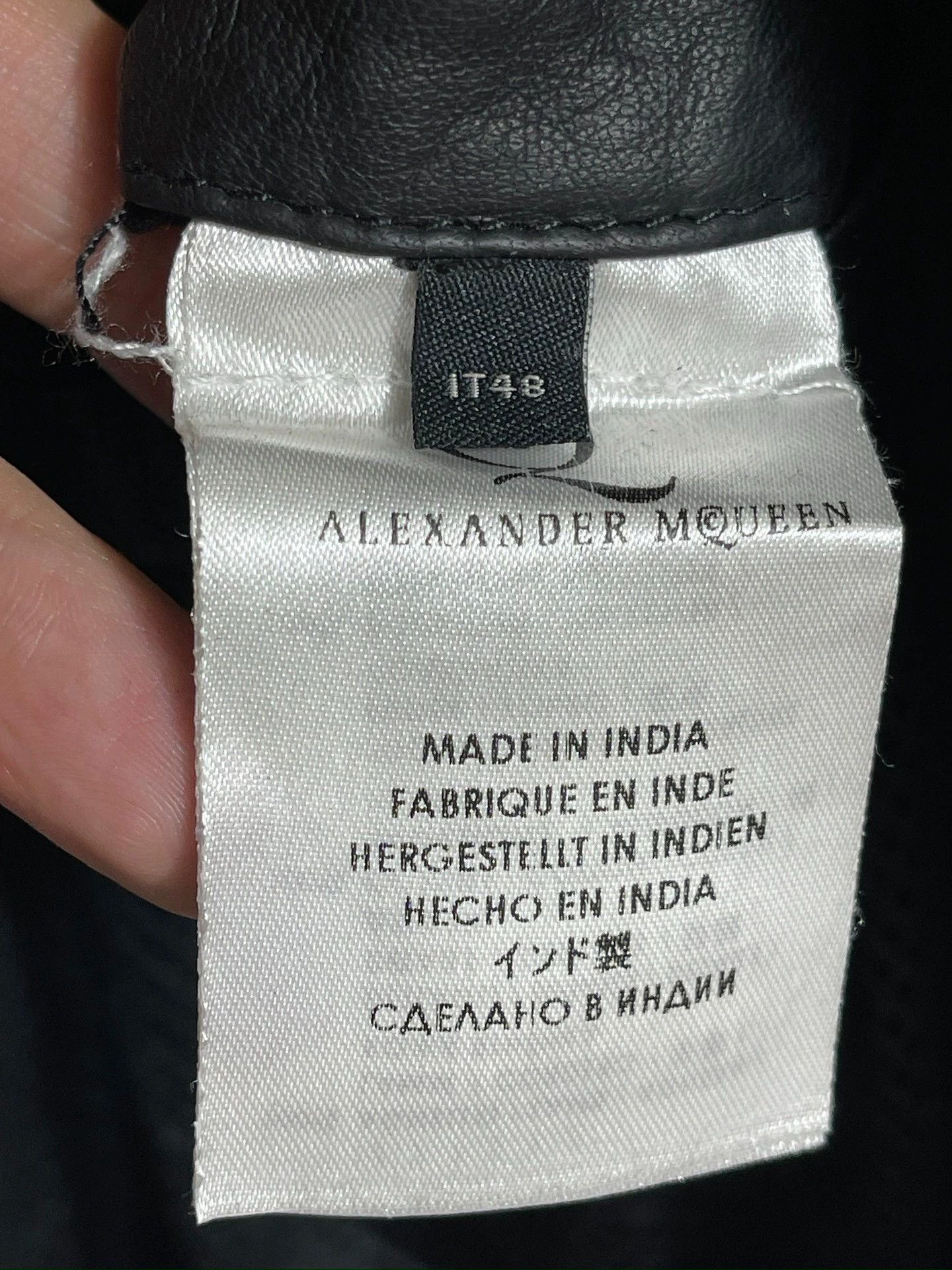 Alexander McQueen MCQ Distressed Charcoal Matte Leather Jacket 48 Size US M / EU 48-50 / 2 - 7 Thumbnail
