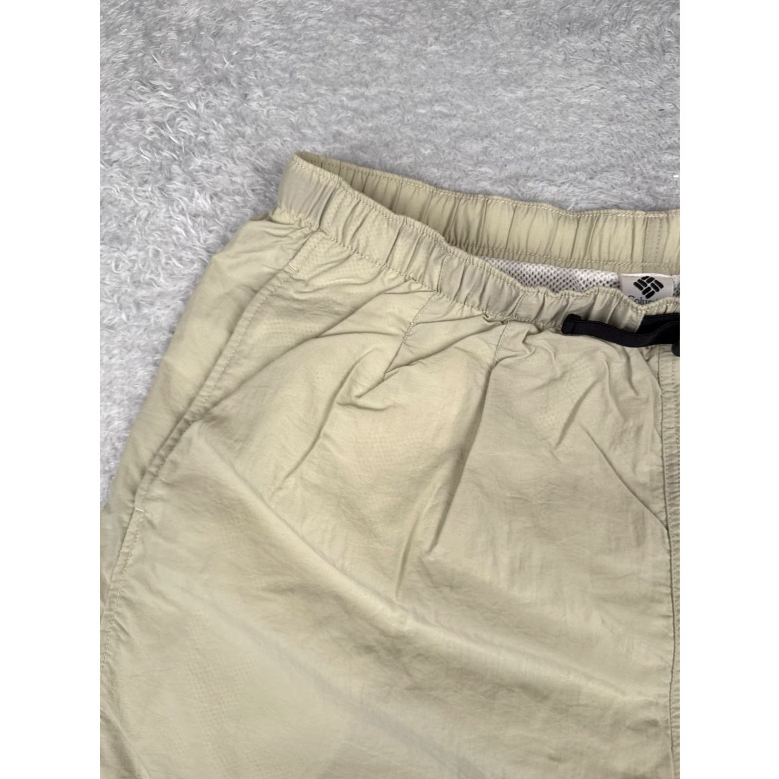 Vintage Columbia Shorts Men L beige Belted Lined Cargo Nylon 36x7 Outdoor Shell 90s? Size US 33 - 4 Thumbnail