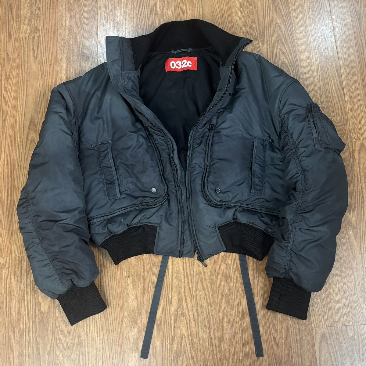 032c 032c Black Turbulence Bomber Jacket Size US S / EU 44-46 / 1 - 1 Thumbnail