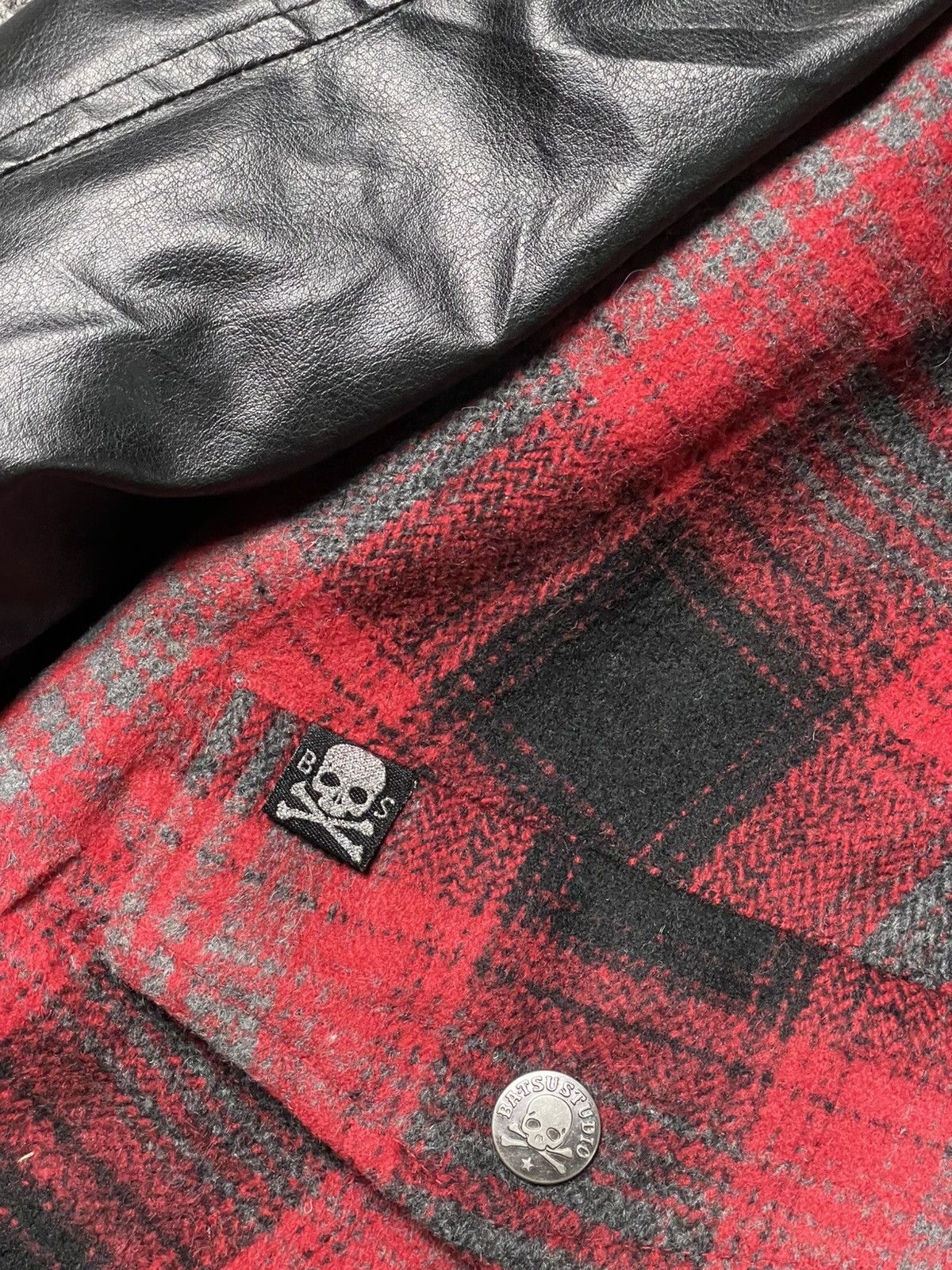 Japanese Brand × Seditionaries × Vintage BA-TSU Studio Rock Steady Leather Varsity Jacket (94) Size US XXS / EU 40 - 12 Thumbnail